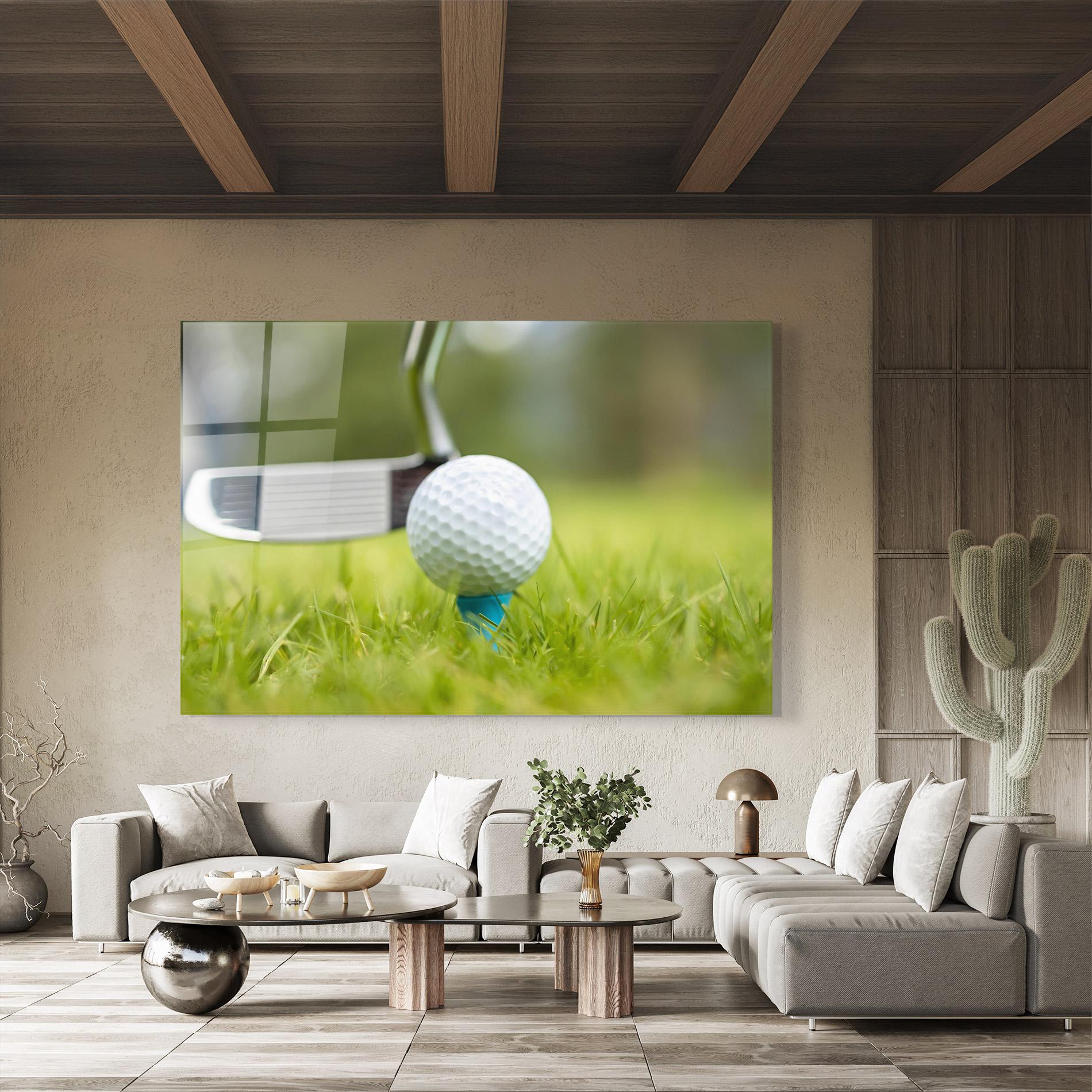 Üvegkép Golf Ball Tee mockup 8