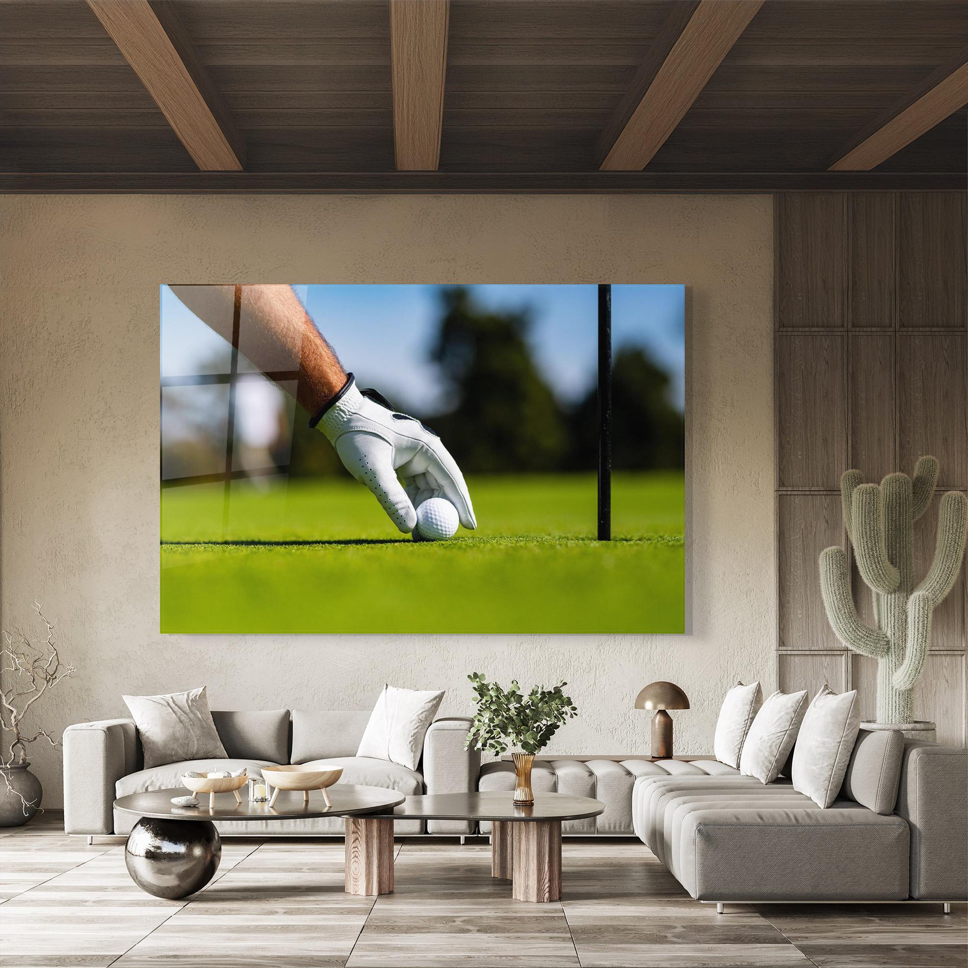 Üvegkép Golfer Man mockup 8