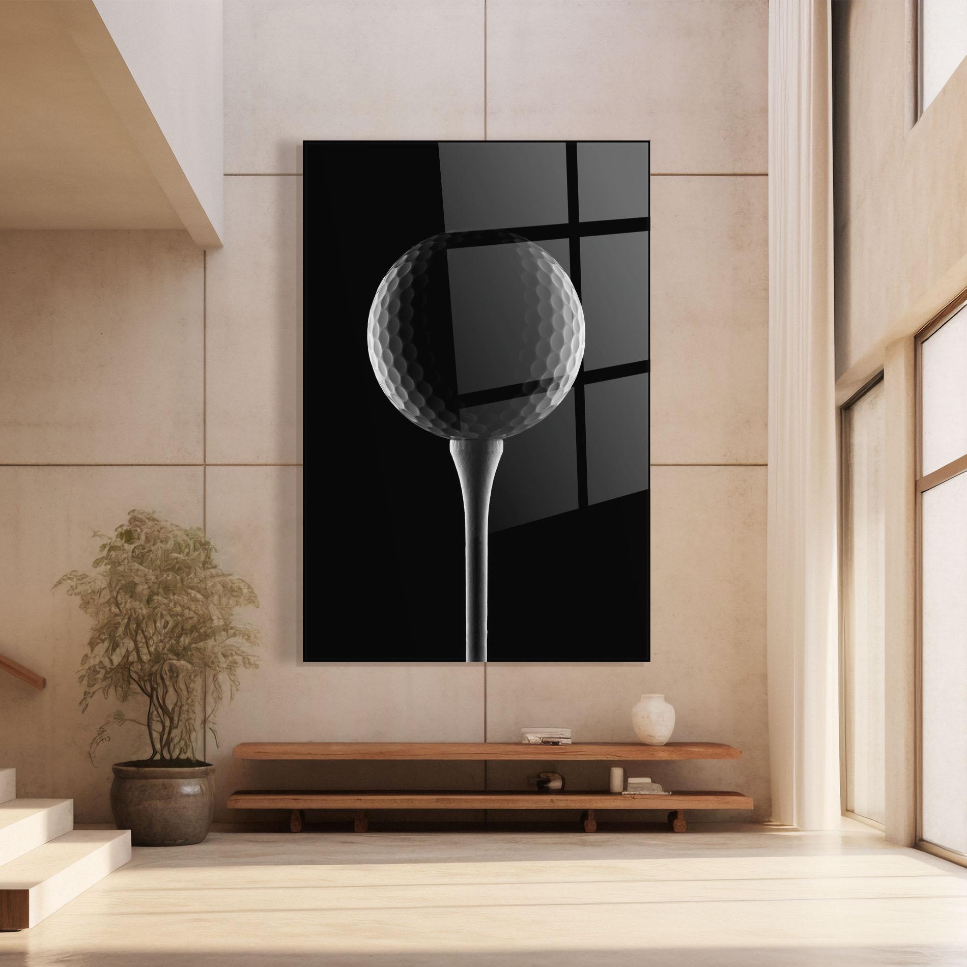 Üvegkép Golf Ball Black mockup 8