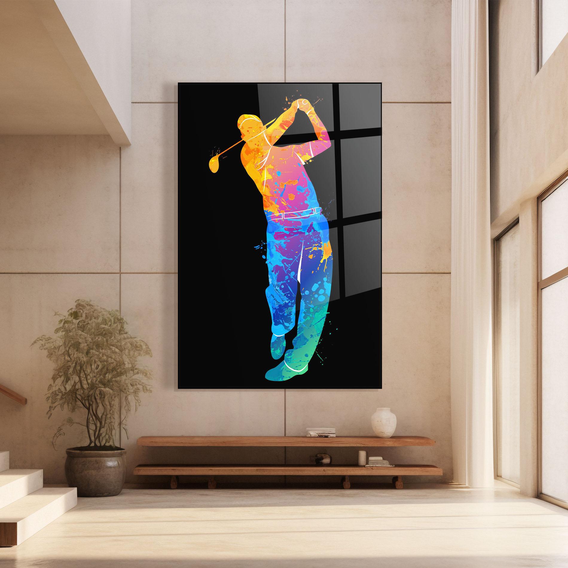 Üvegkép Golf Color Art mockup 8