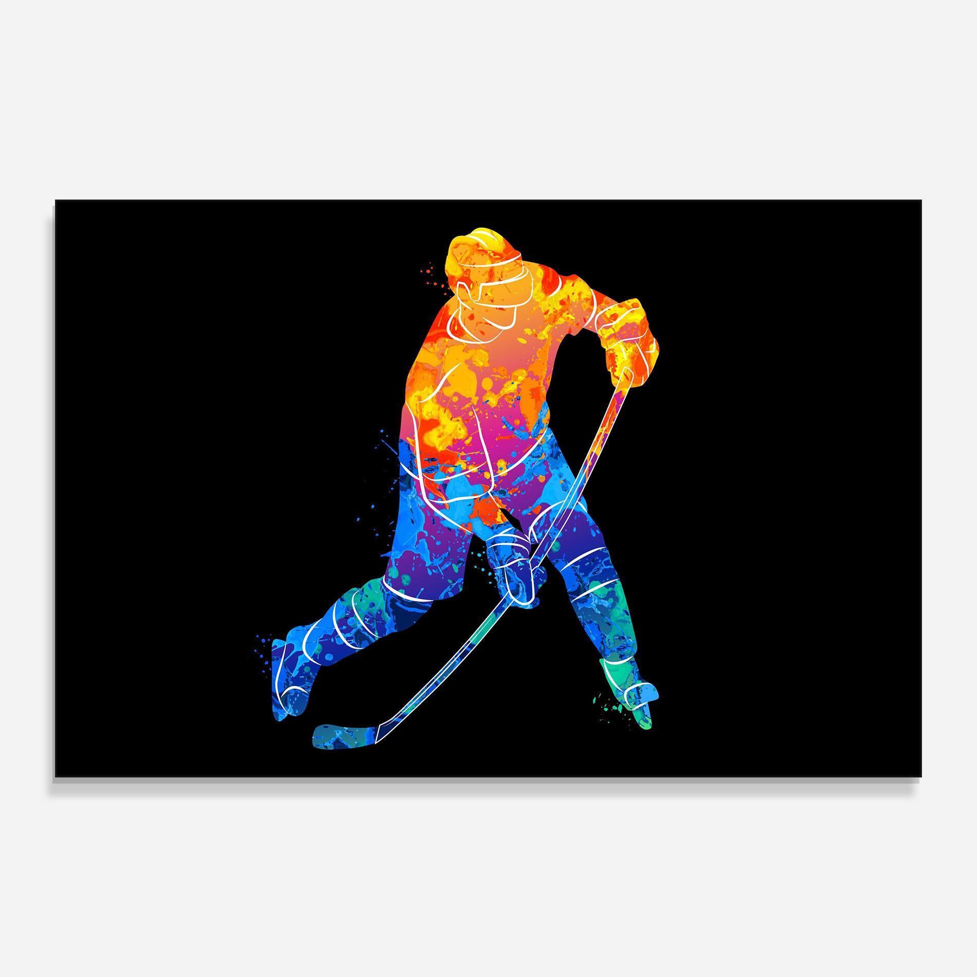 Üvegkép Color Mix Hockey mockup 0