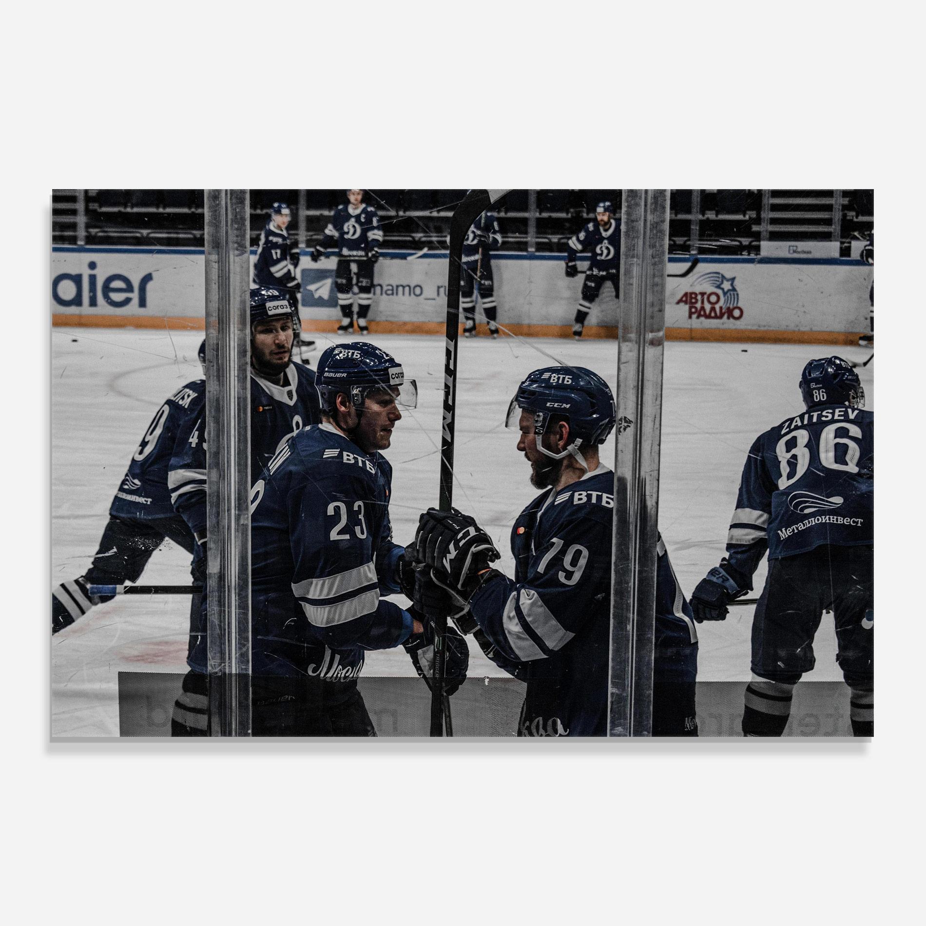 Üvegkép Hockey Players mockup 0
