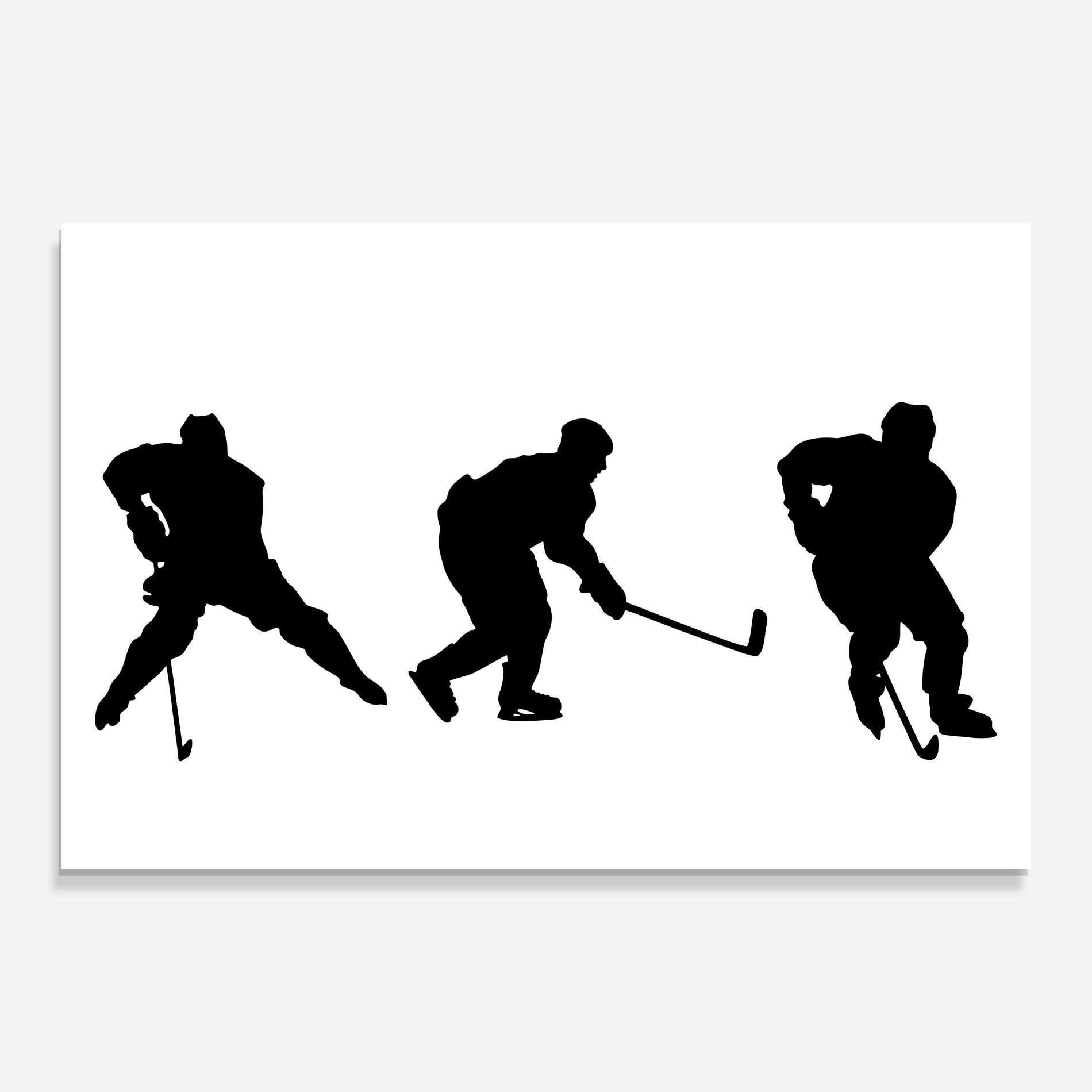 Üvegkép Hockey Pose mockup 0