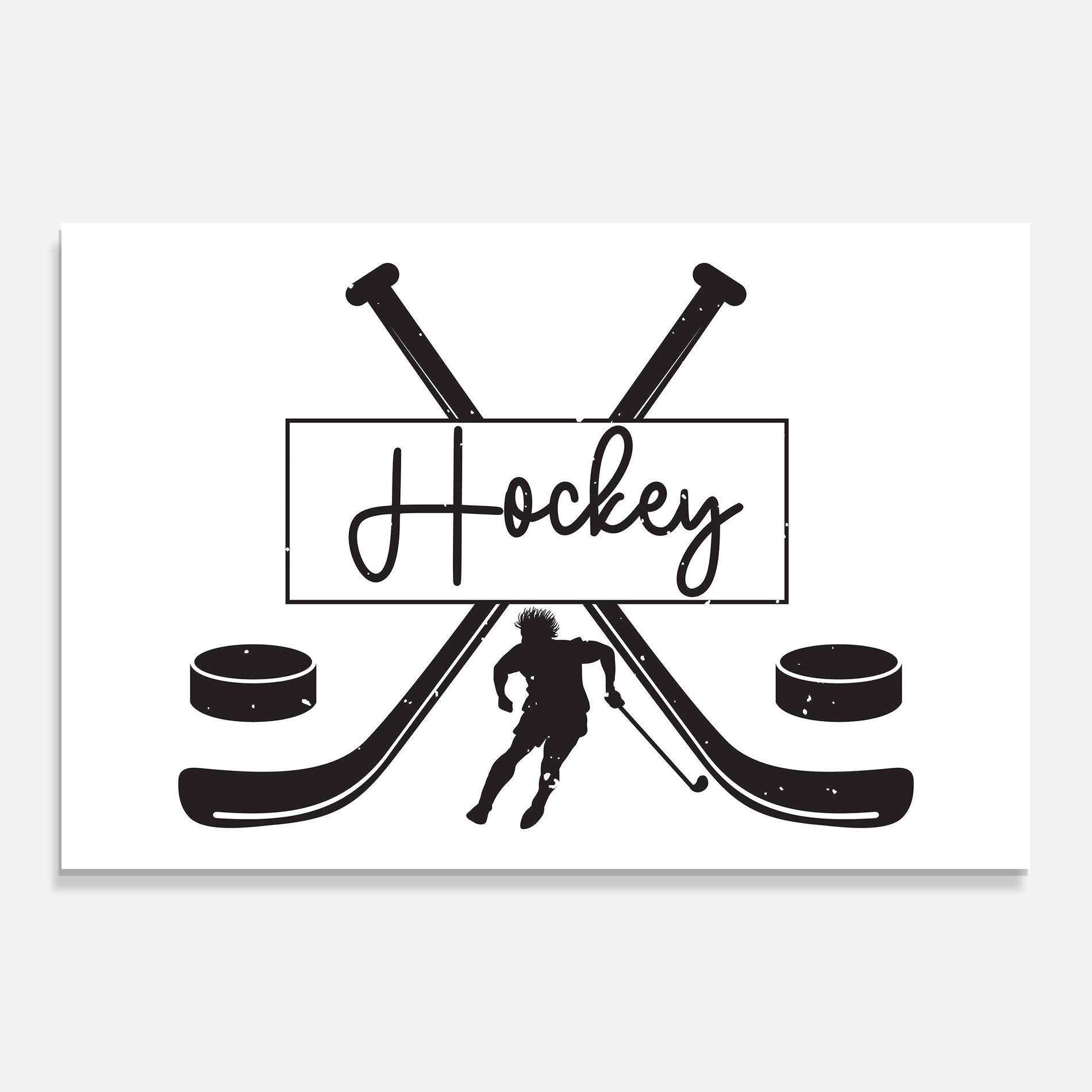 Üvegkép Hockey Stick mockup 0