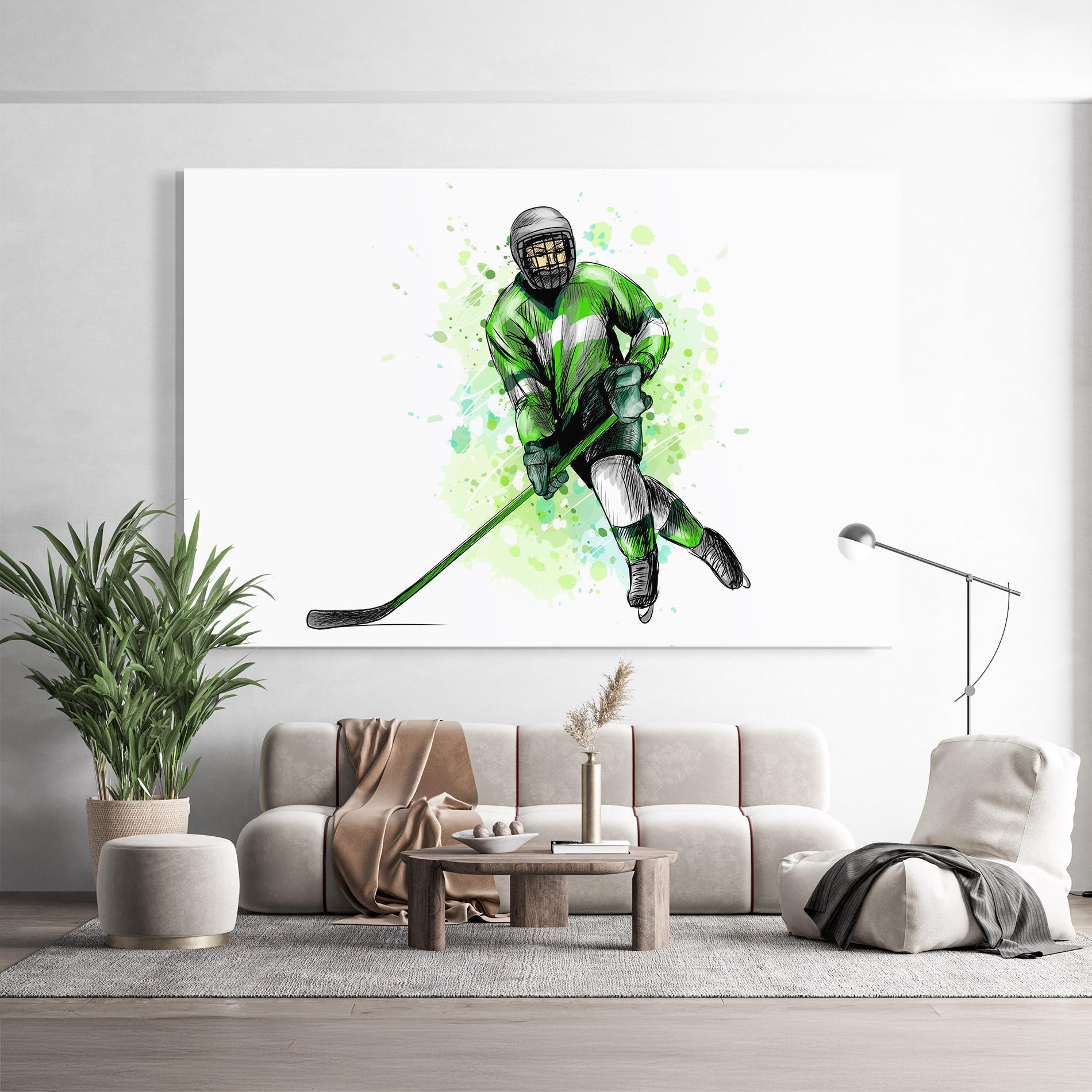 Üvegkép Green Hockey mockup 9