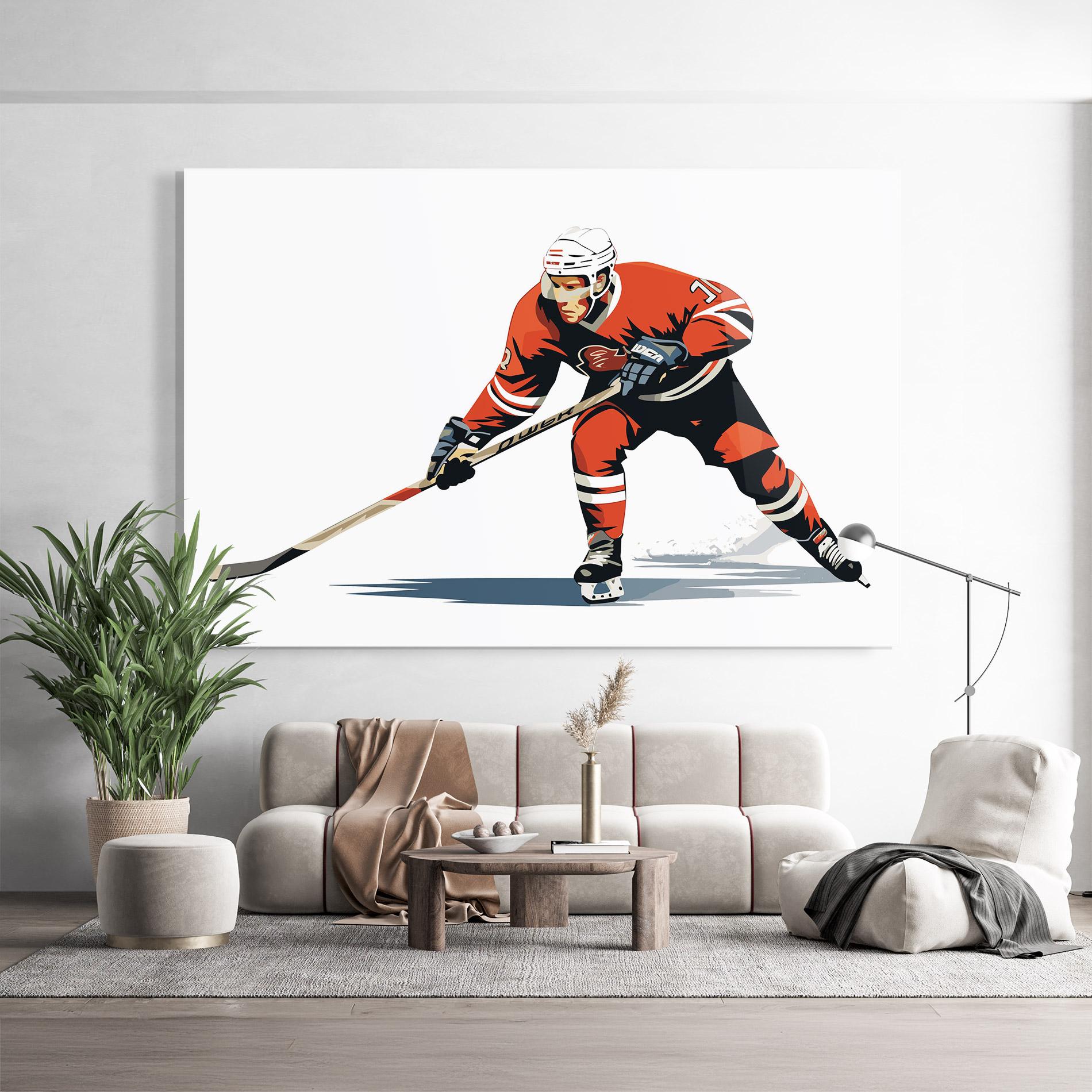 Üvegkép Hockey Orange Player mockup 9