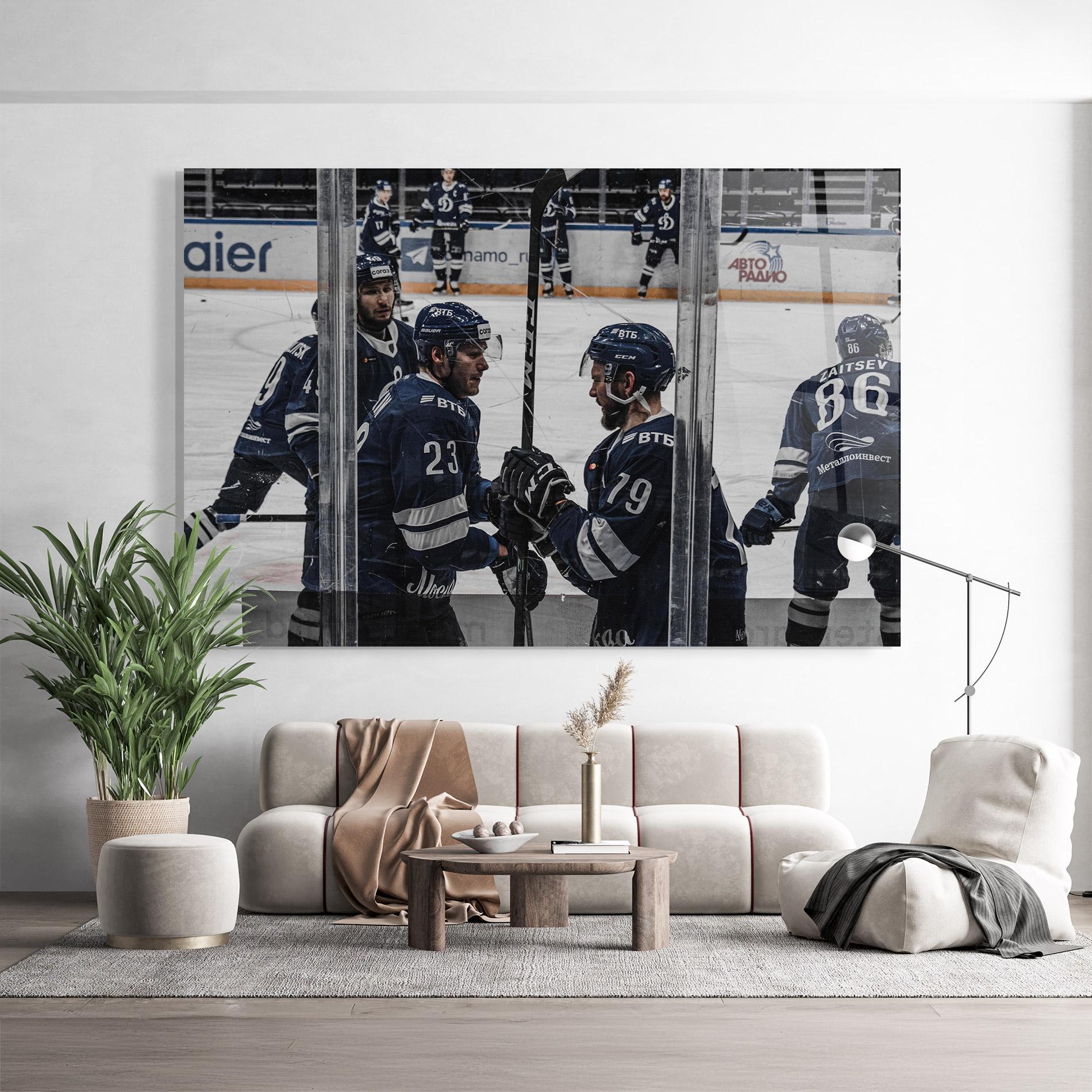 Üvegkép Hockey Players mockup 9