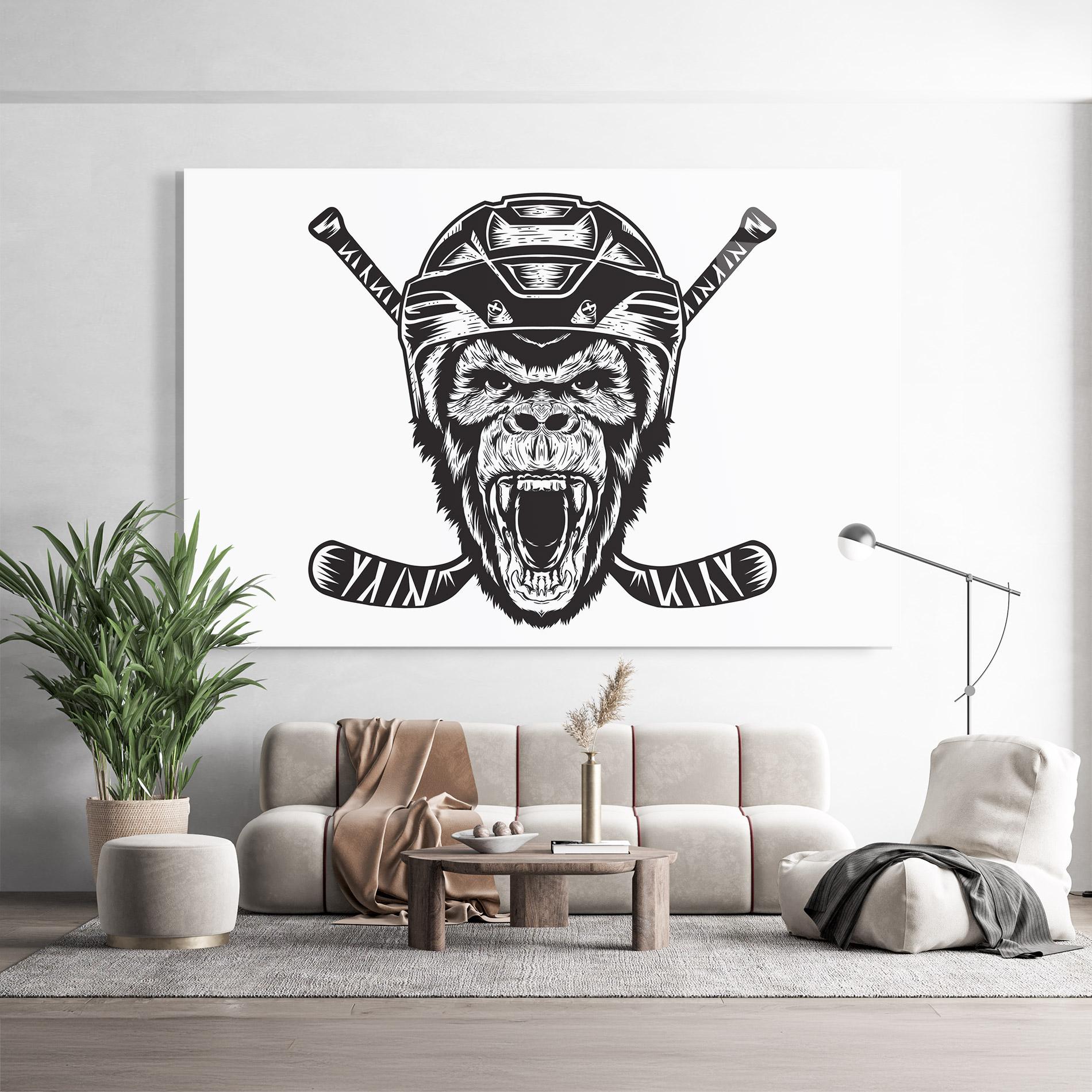 Üvegkép Monkey Hockey mockup 9