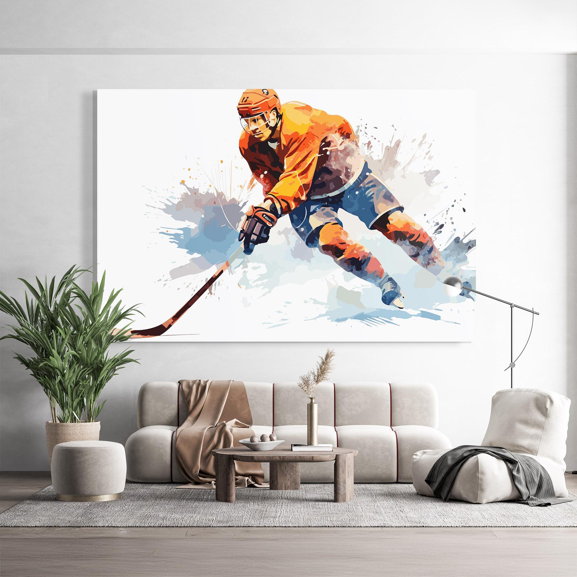 Üvegkép Orange Hockey mockup 9
