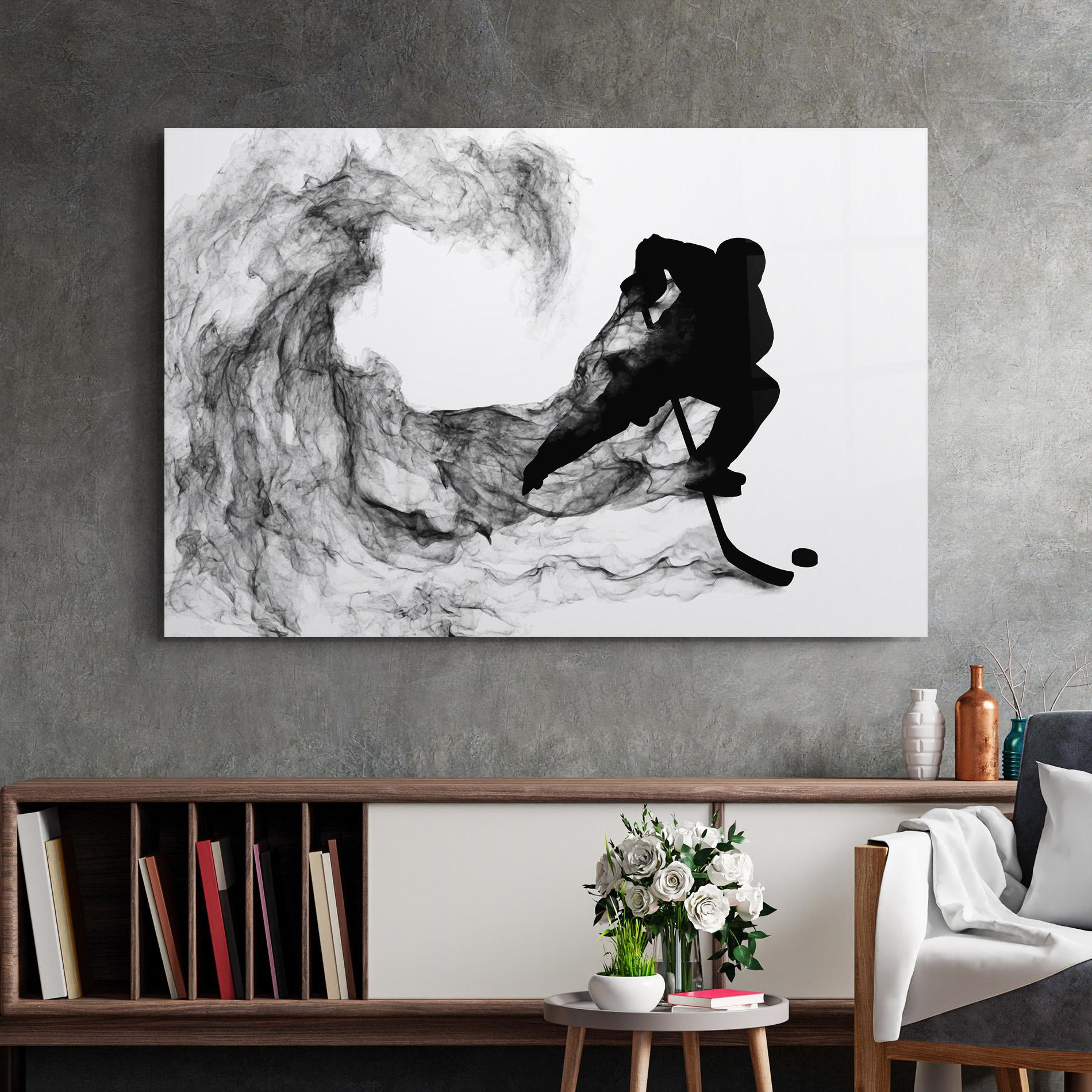 Üvegkép Black Smoke Hockey mockup 2