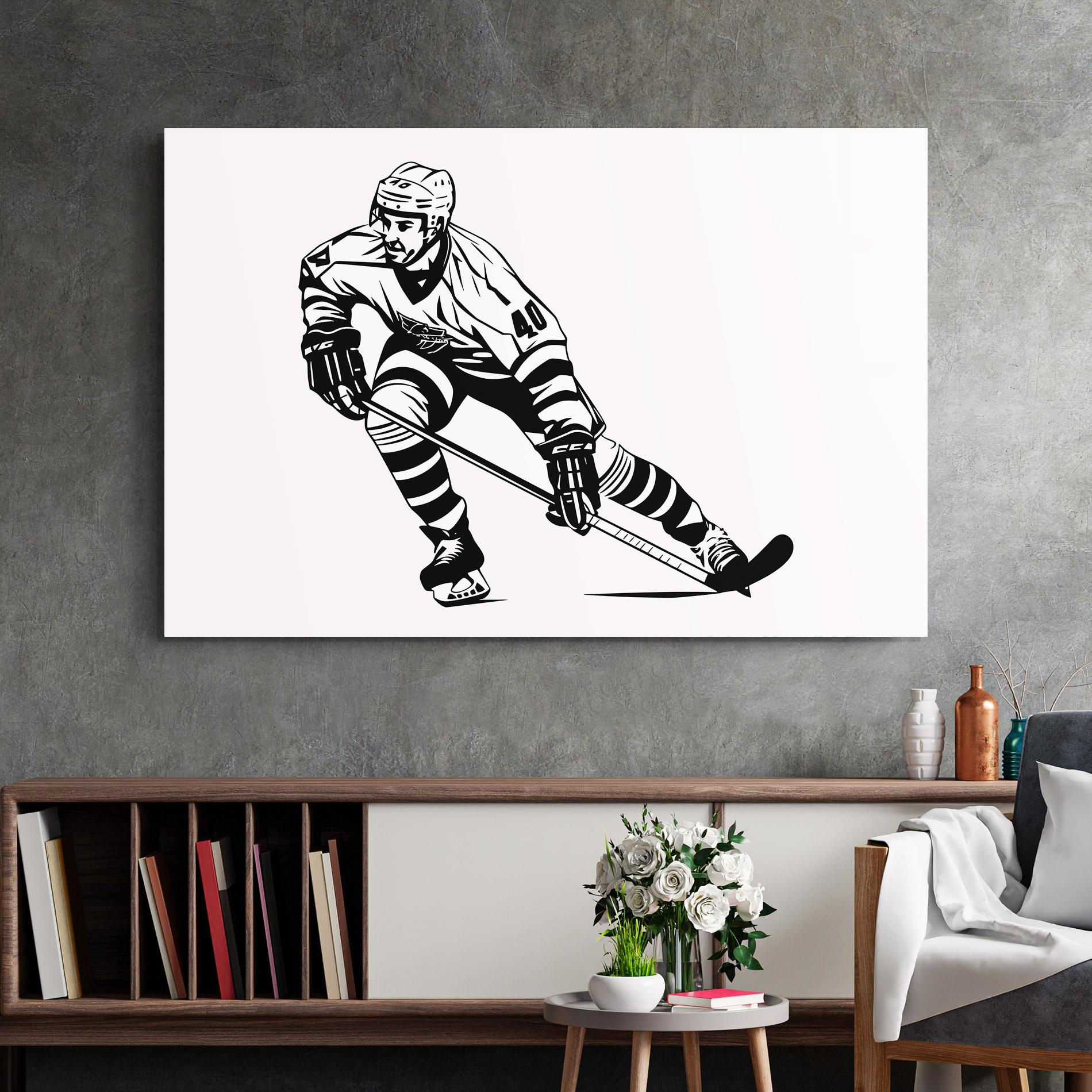Üvegkép Hockey Player mockup 2