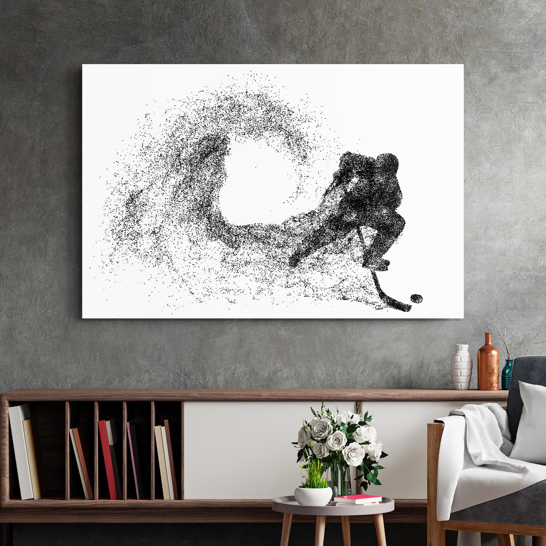 Üvegkép Hockey Playing mockup 2