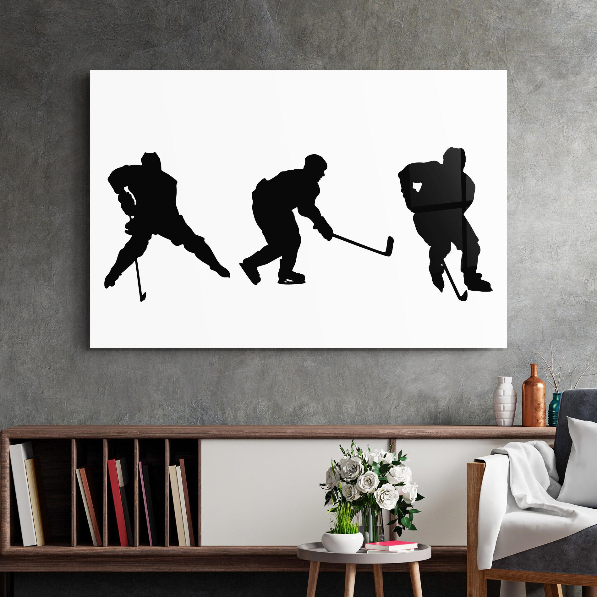 Üvegkép Hockey Pose mockup 2