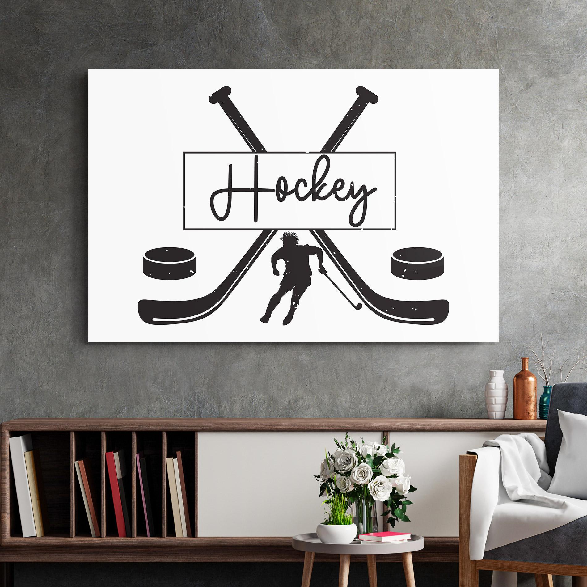 Üvegkép Hockey Stick mockup 2