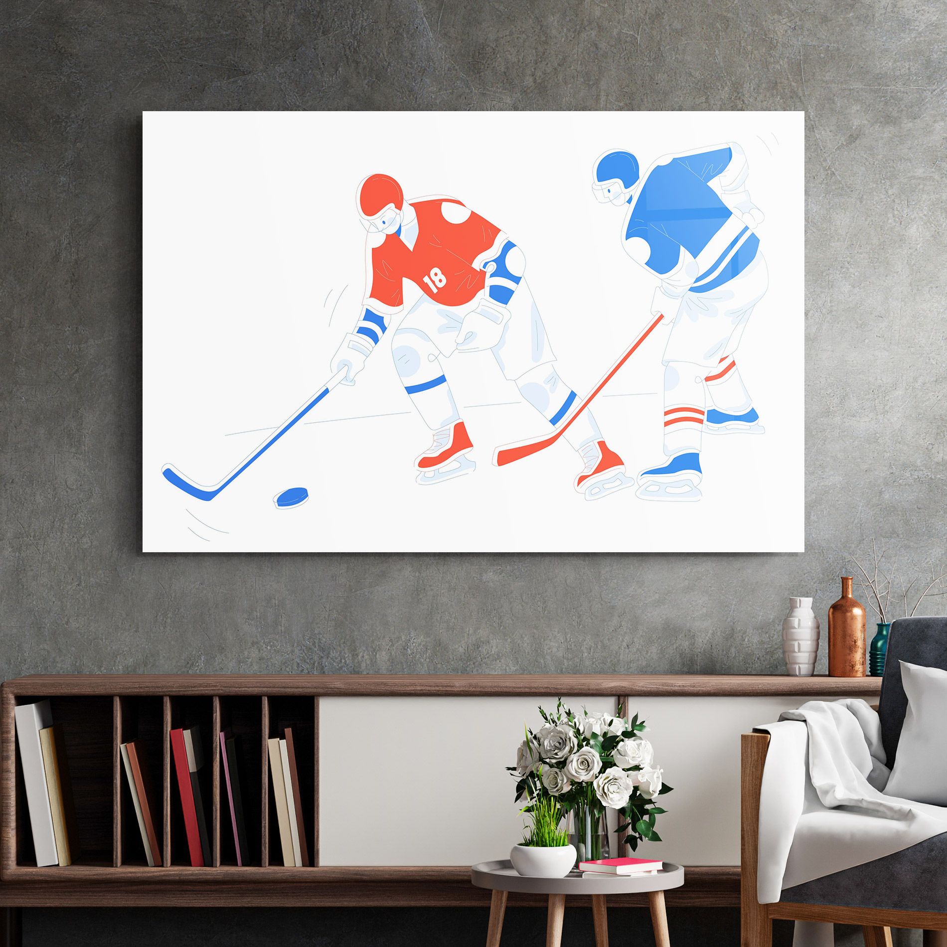 Orange Blue Hockey mockup 2