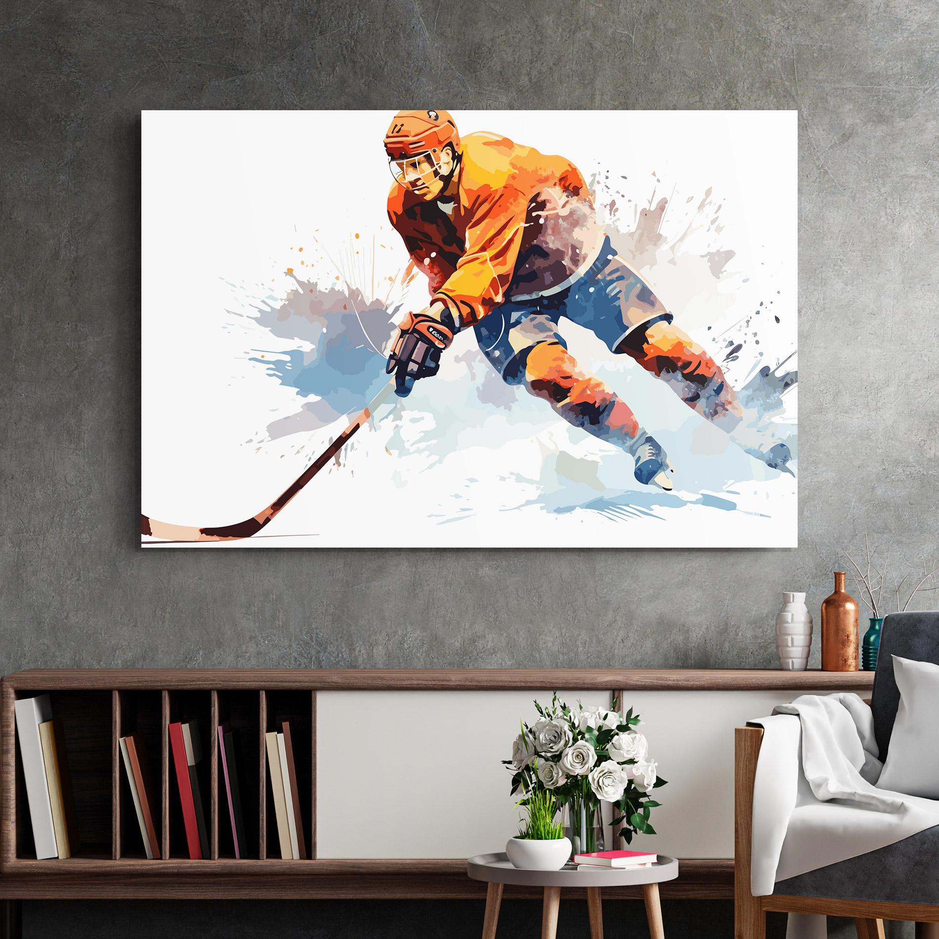 Üvegkép Orange Hockey mockup 2