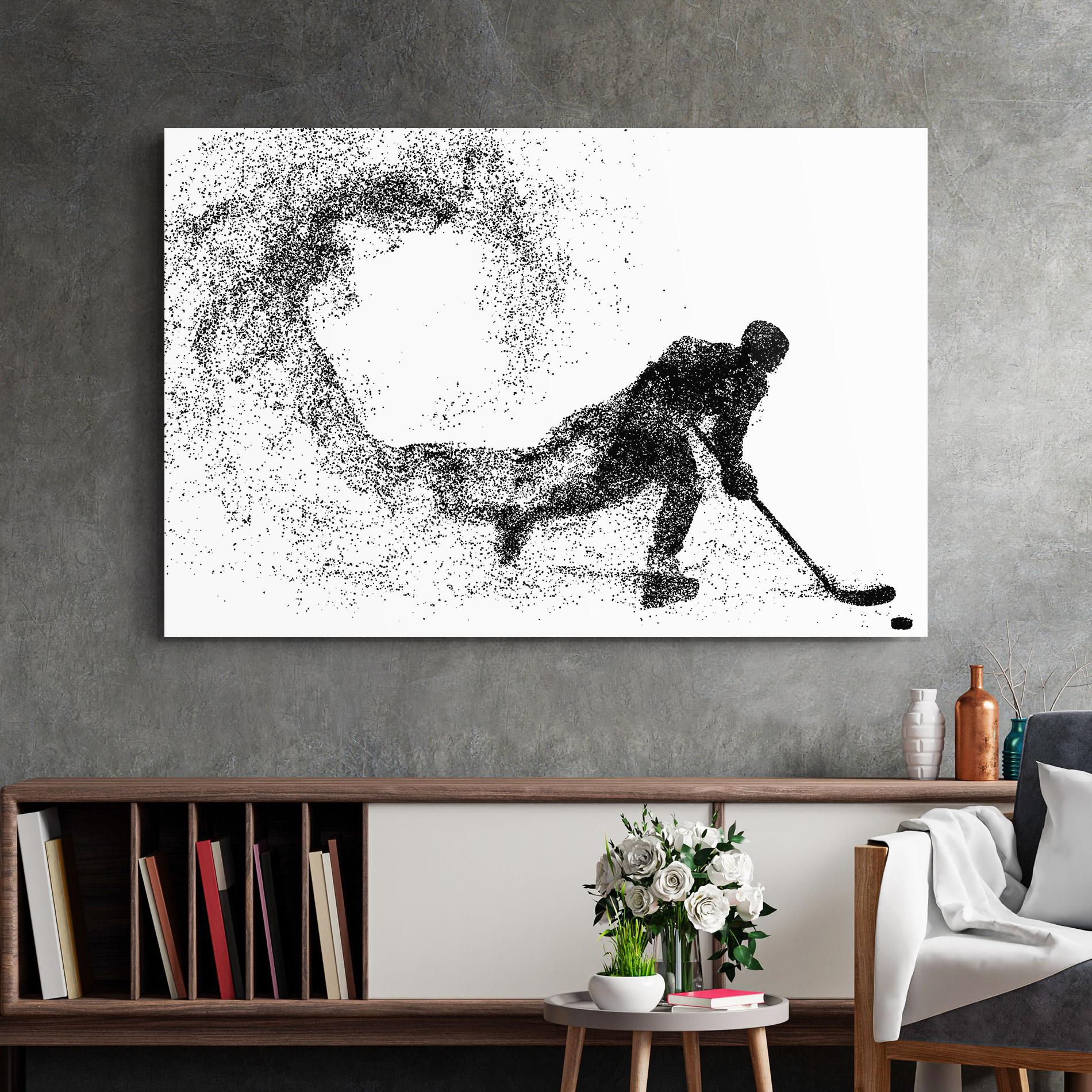 Üvegkép Playing Hockey mockup 2
