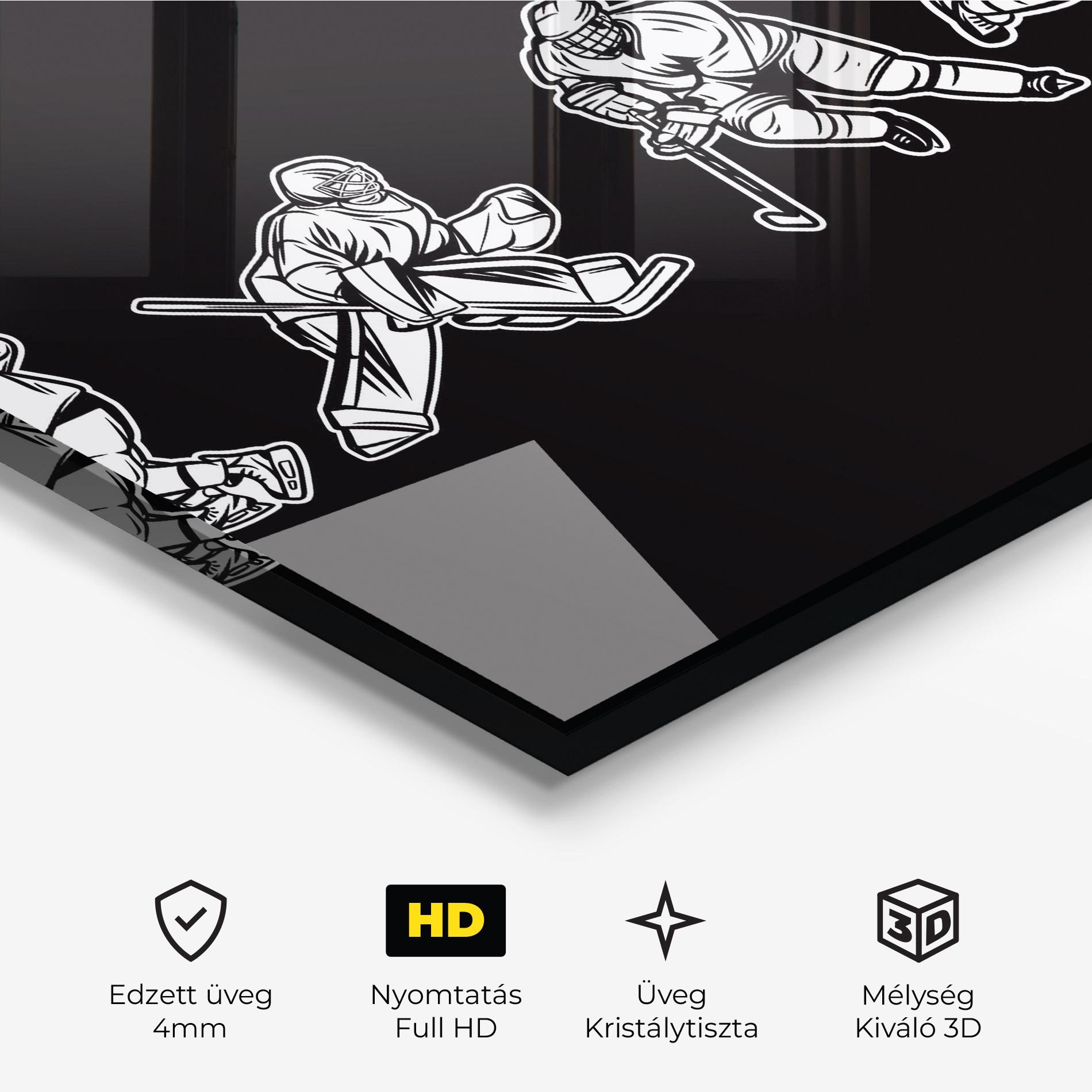 Üvegkép Hockey Four mockup 3