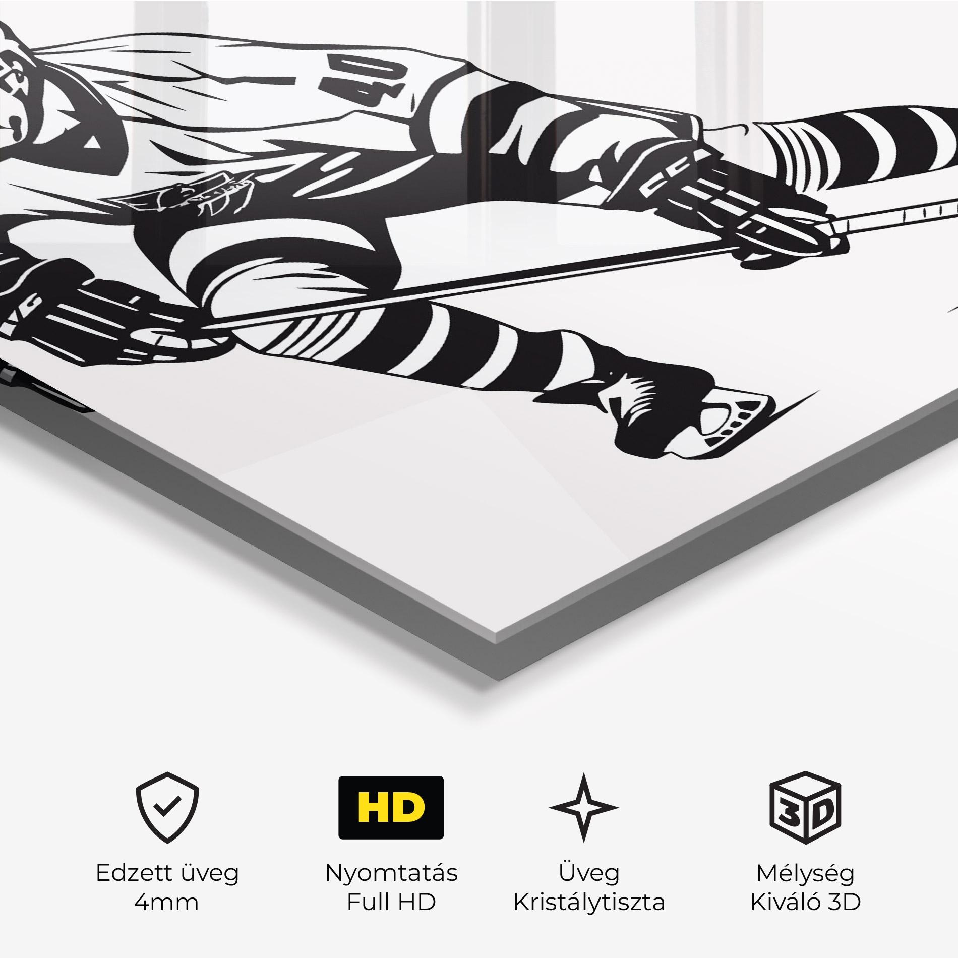 Üvegkép Hockey Player mockup 3