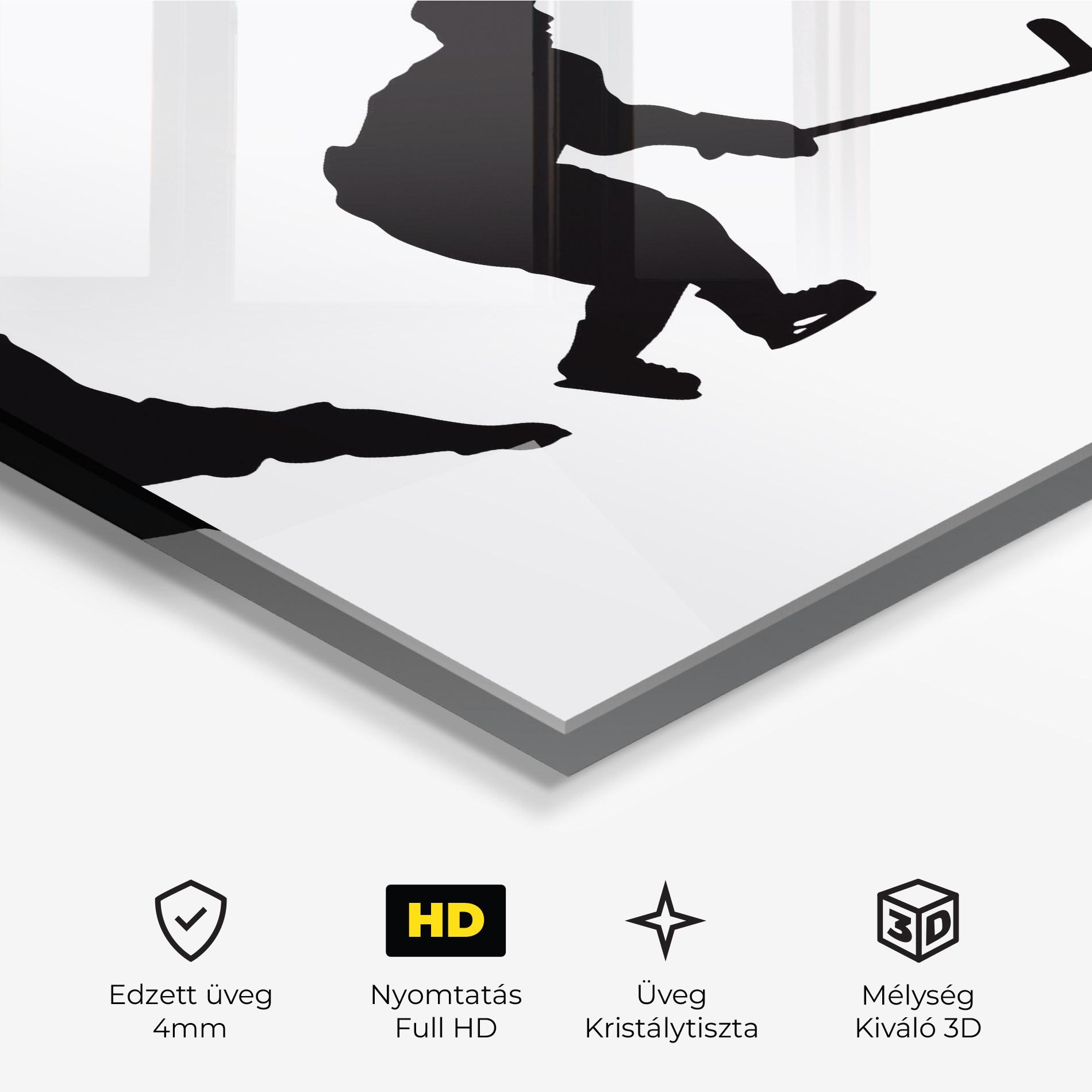 Üvegkép Hockey Pose mockup 3