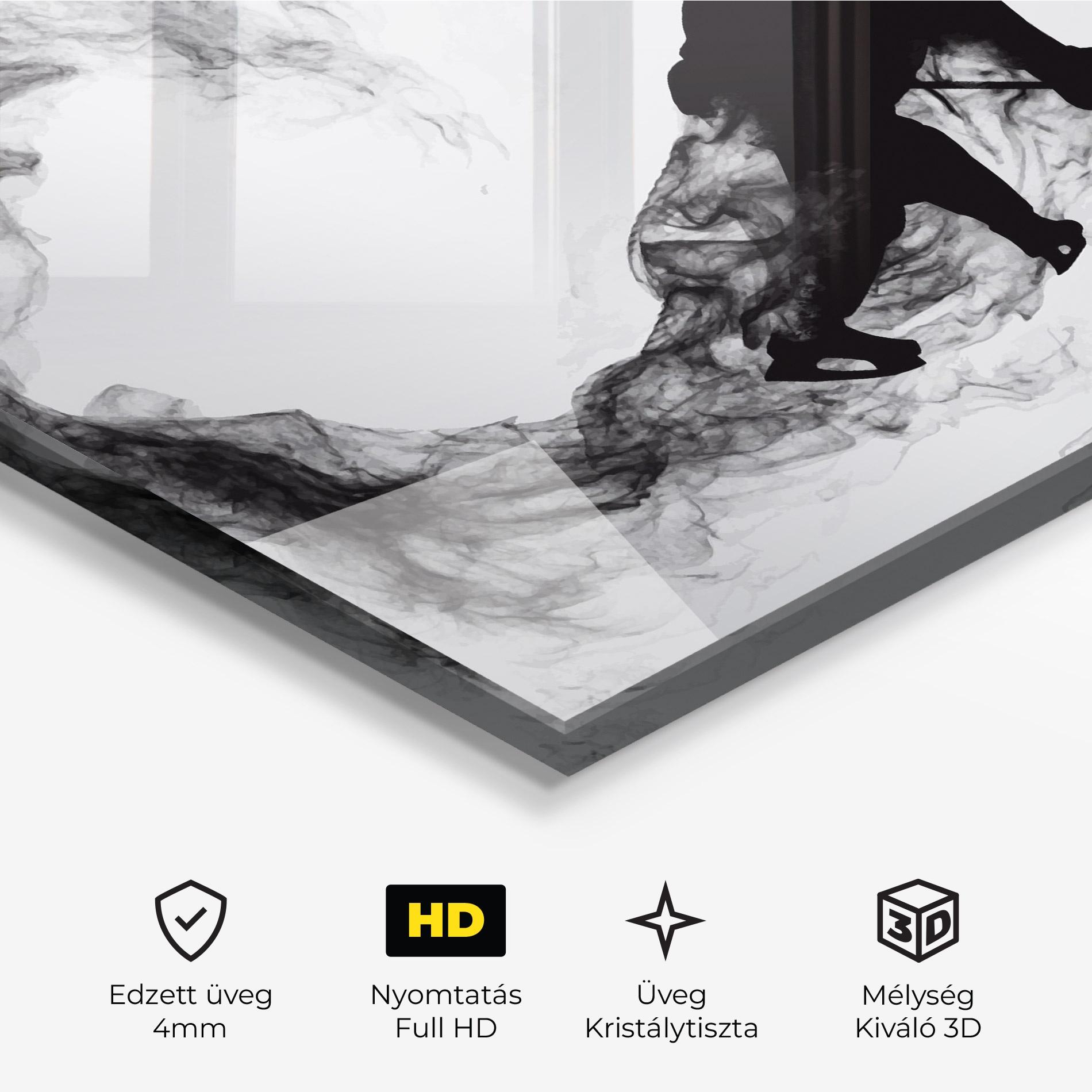 Üvegkép Hockey Smoke mockup 3