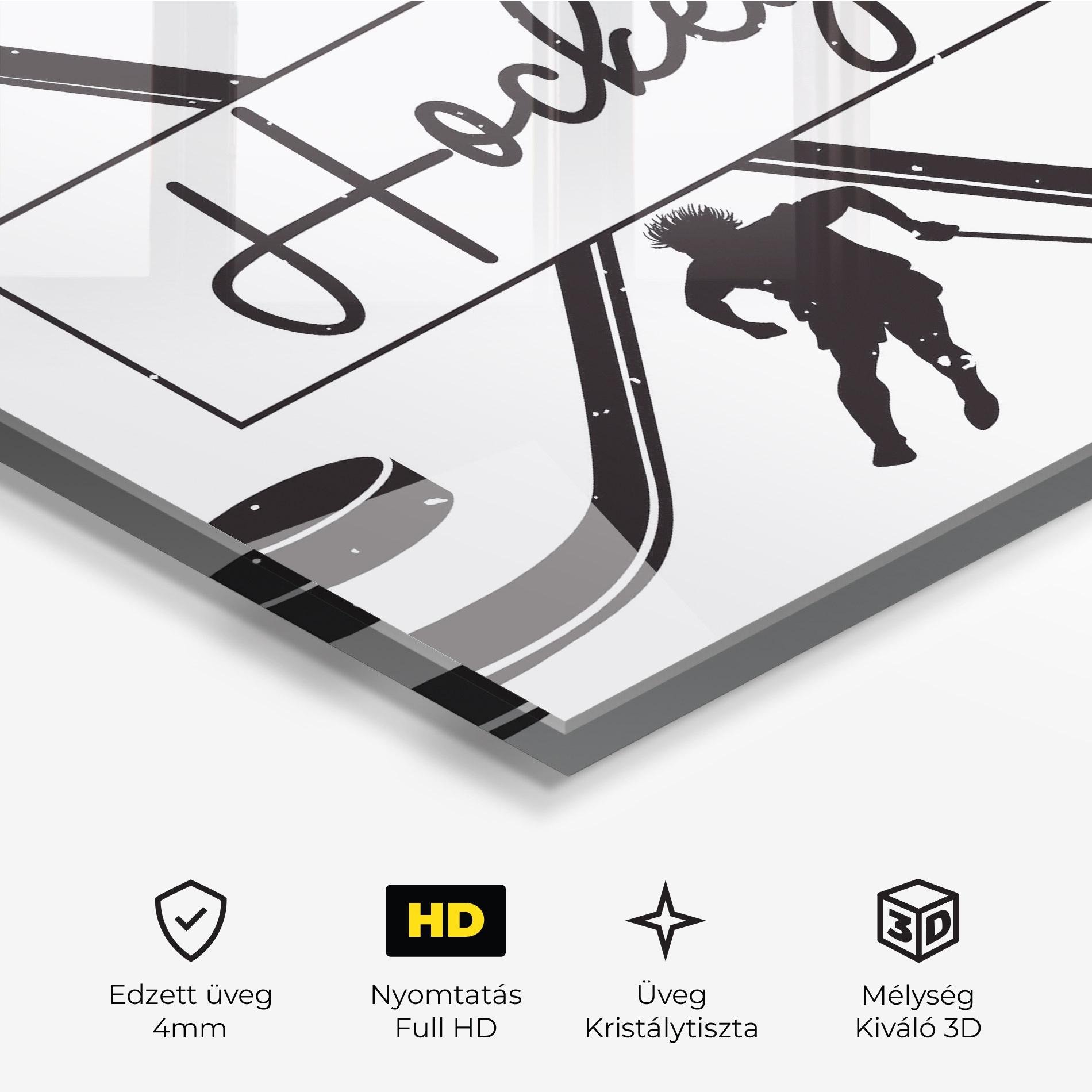 Üvegkép Hockey Stick mockup 3