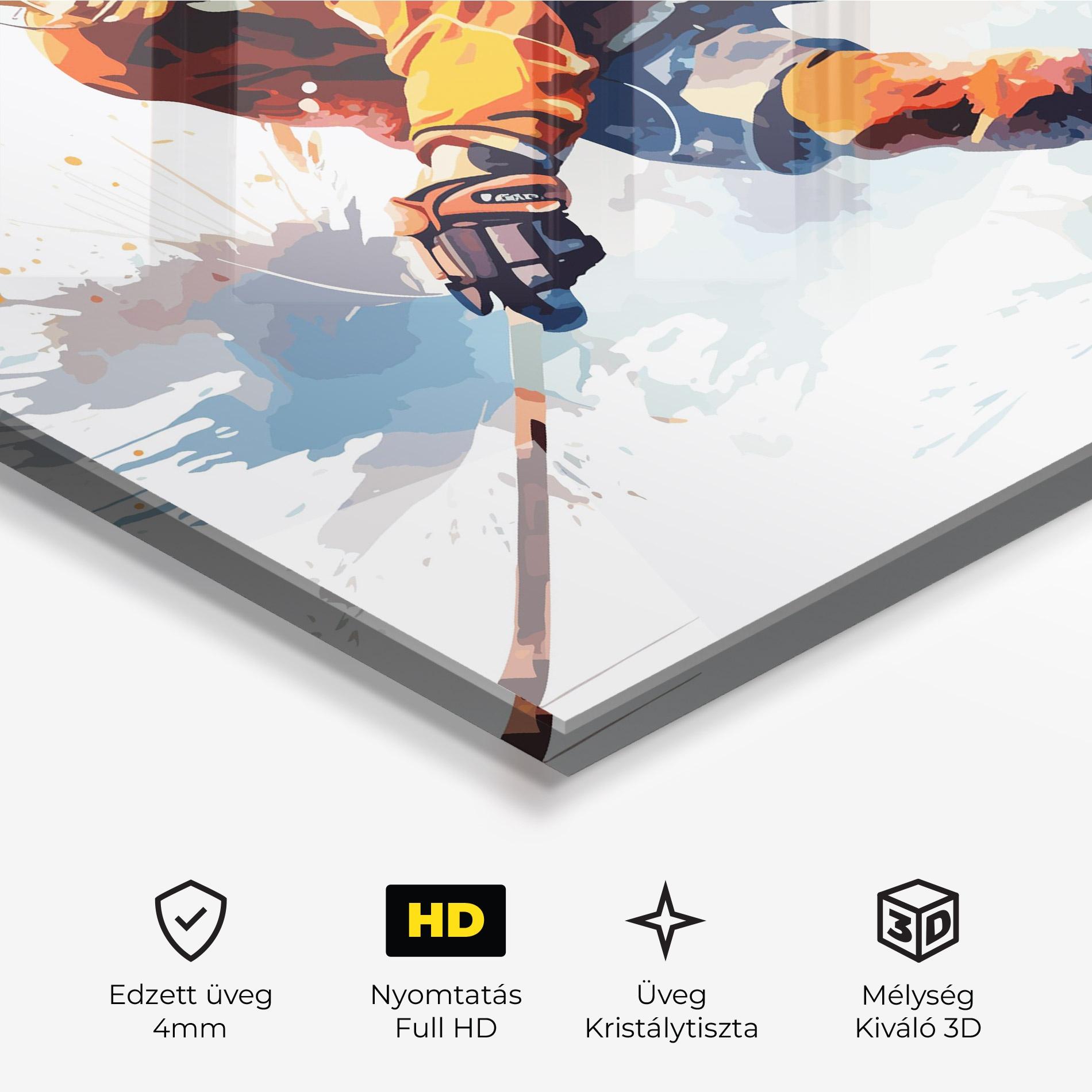 Üvegkép Orange Hockey mockup 3