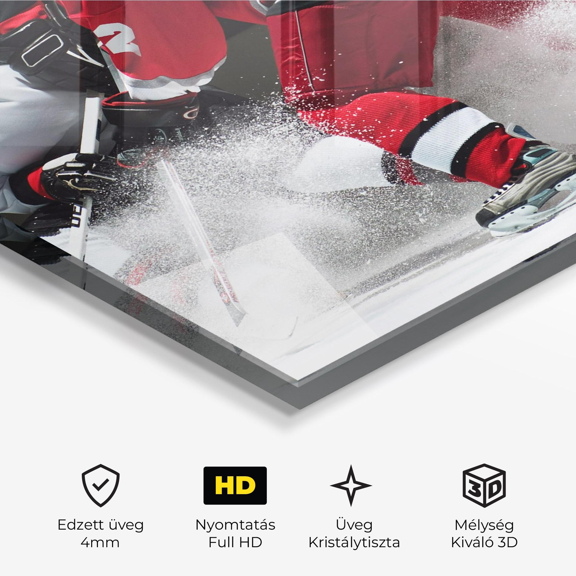 Üvegkép Red Hokey Player mockup 3