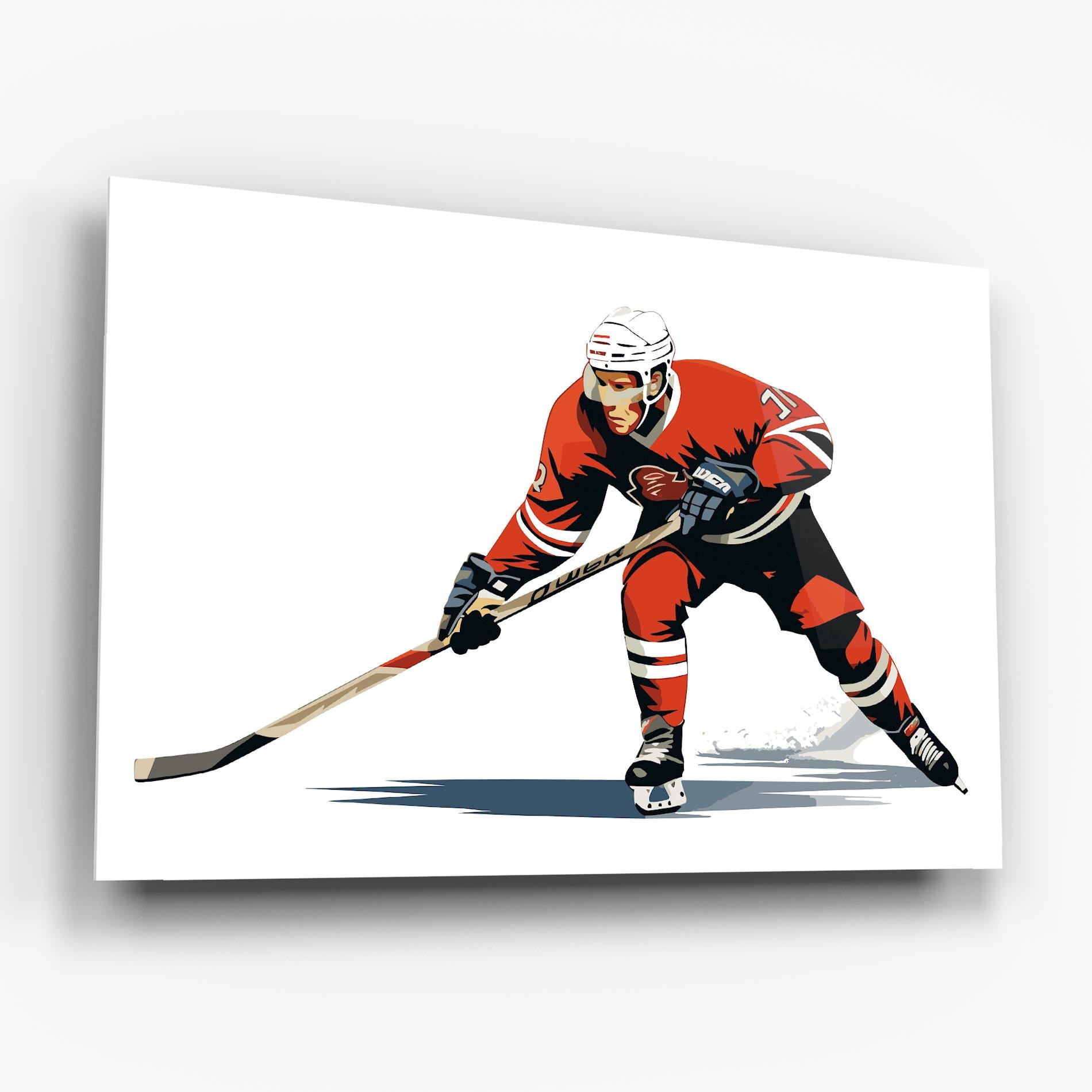 Üvegkép Hockey Orange Player mockup 6