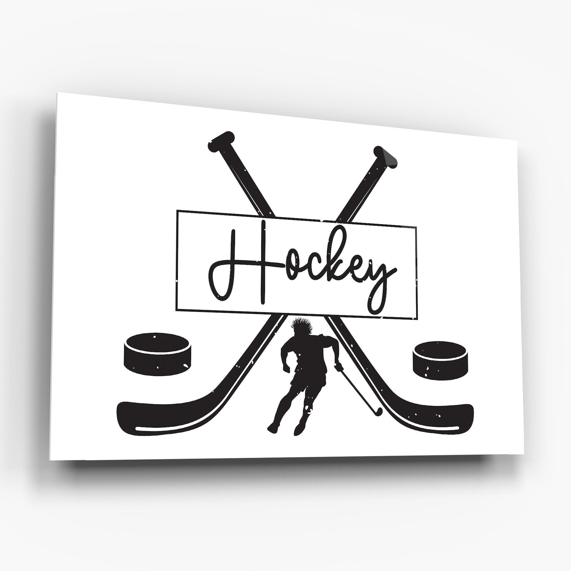 Üvegkép Hockey Stick mockup 6