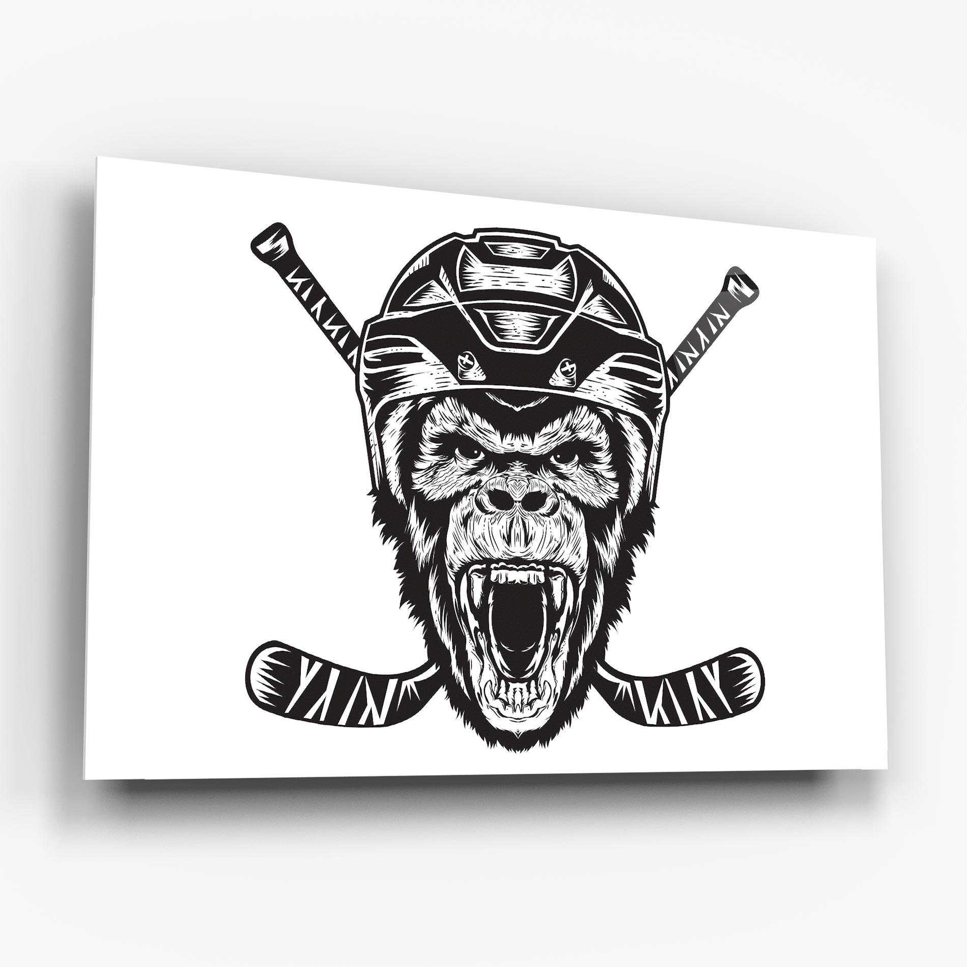 Üvegkép Monkey Hockey mockup 6