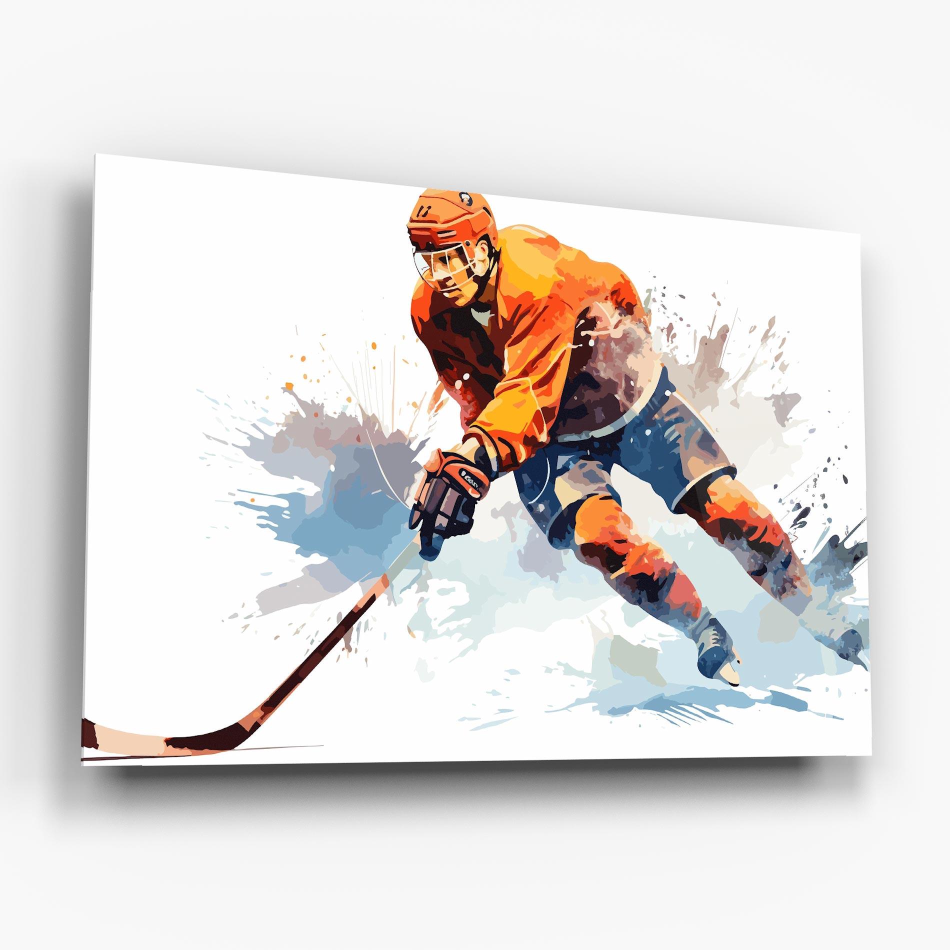 Üvegkép Orange Hockey mockup 6