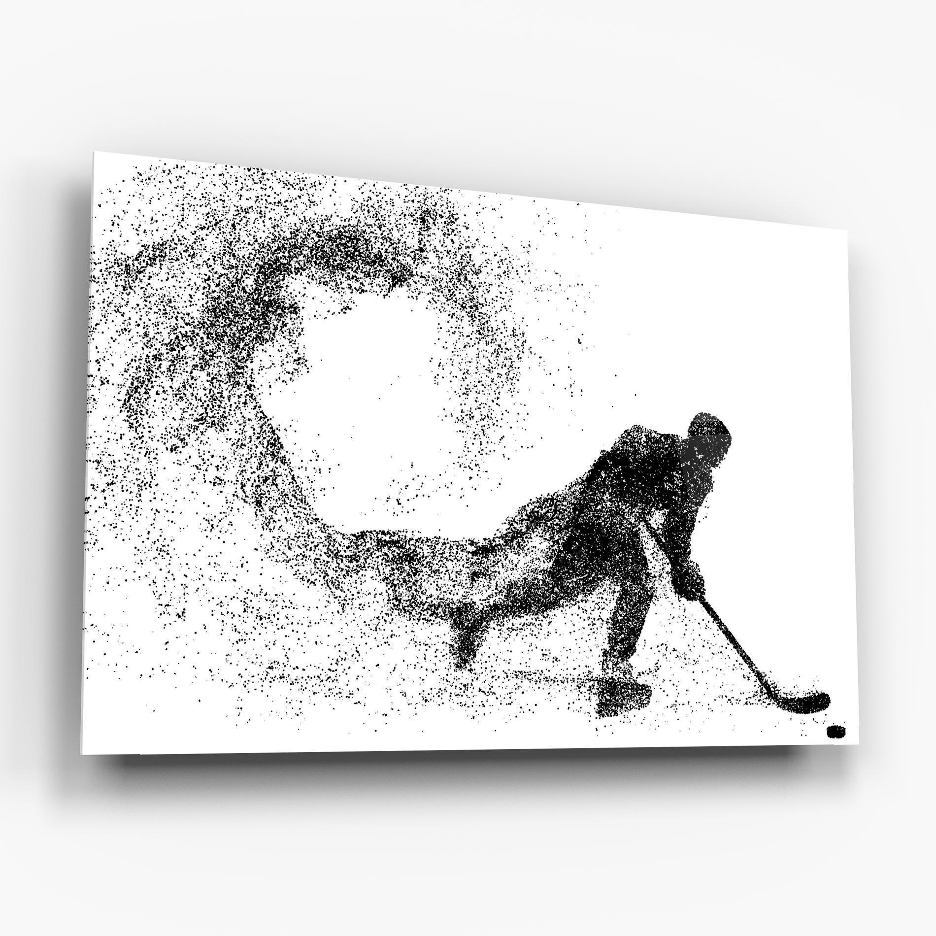 Üvegkép Playing Hockey mockup 6