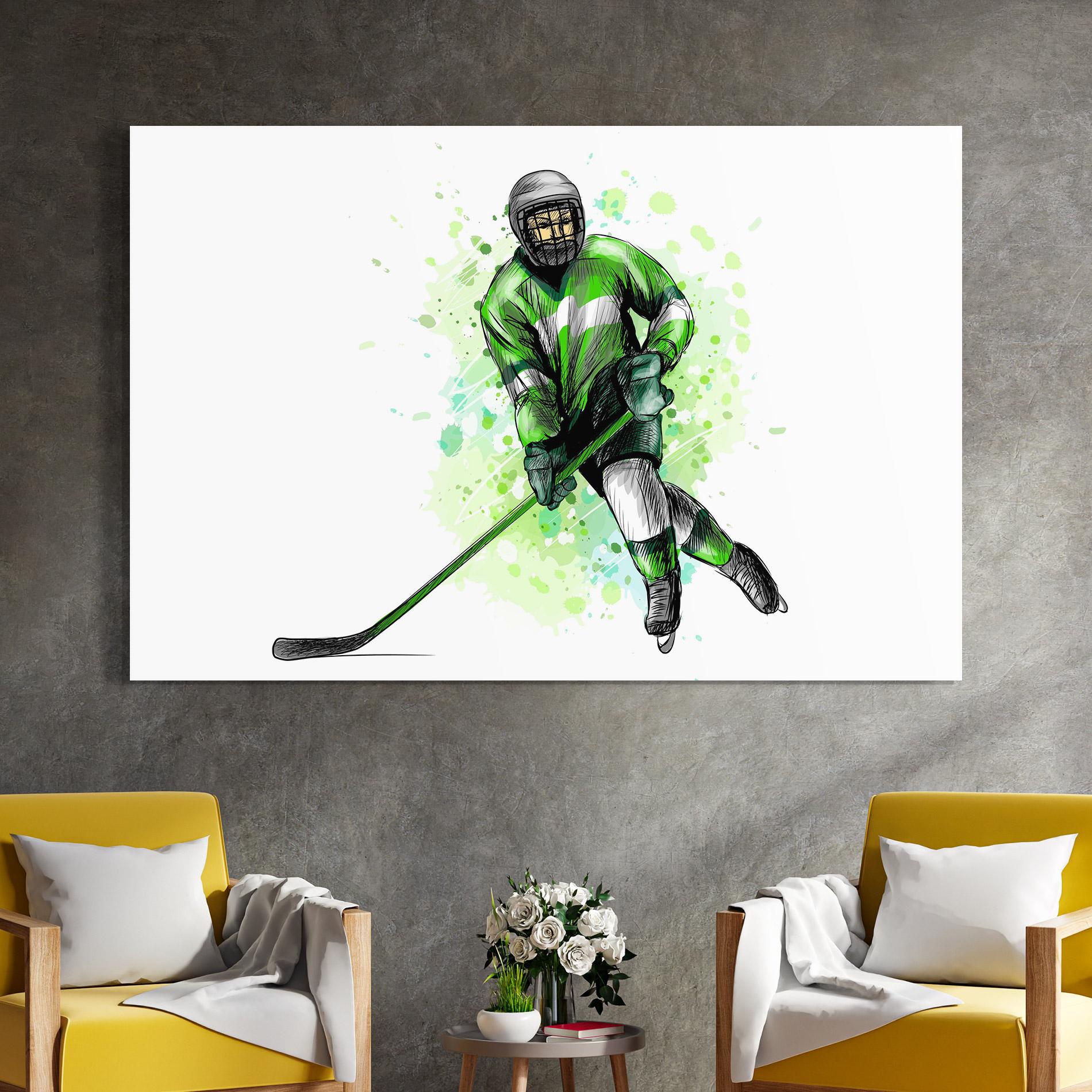 Üvegkép Green Hockey mockup 4