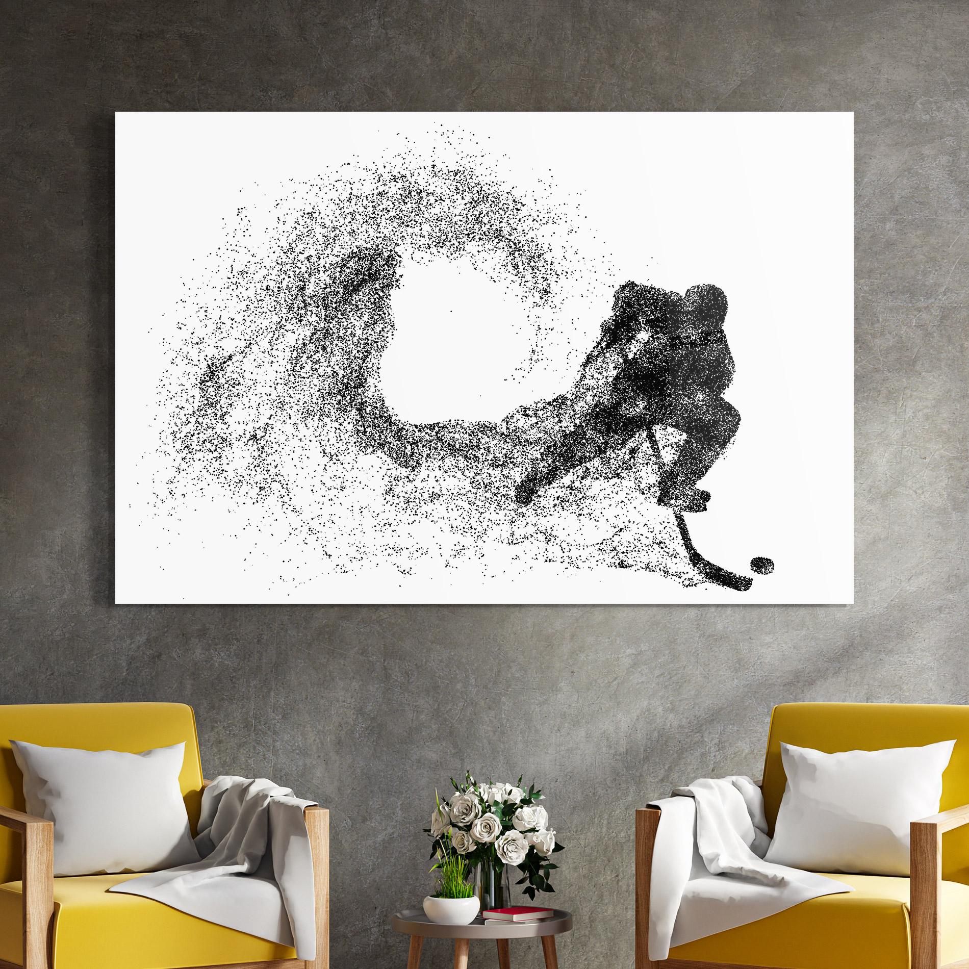 Üvegkép Hockey Playing mockup 4