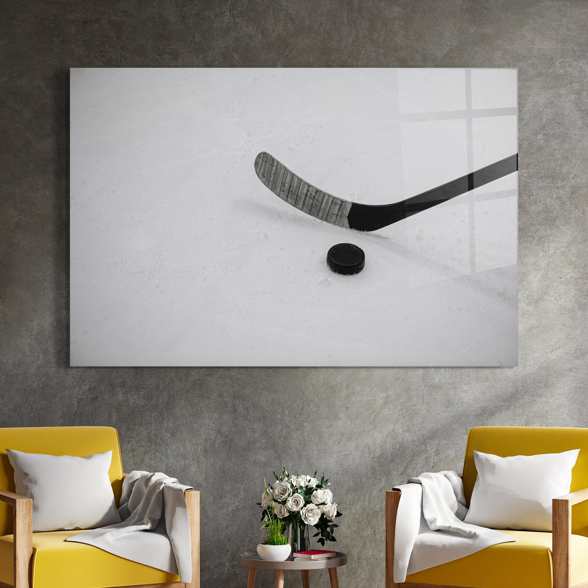 Üvegkép Hockey Puck mockup 4