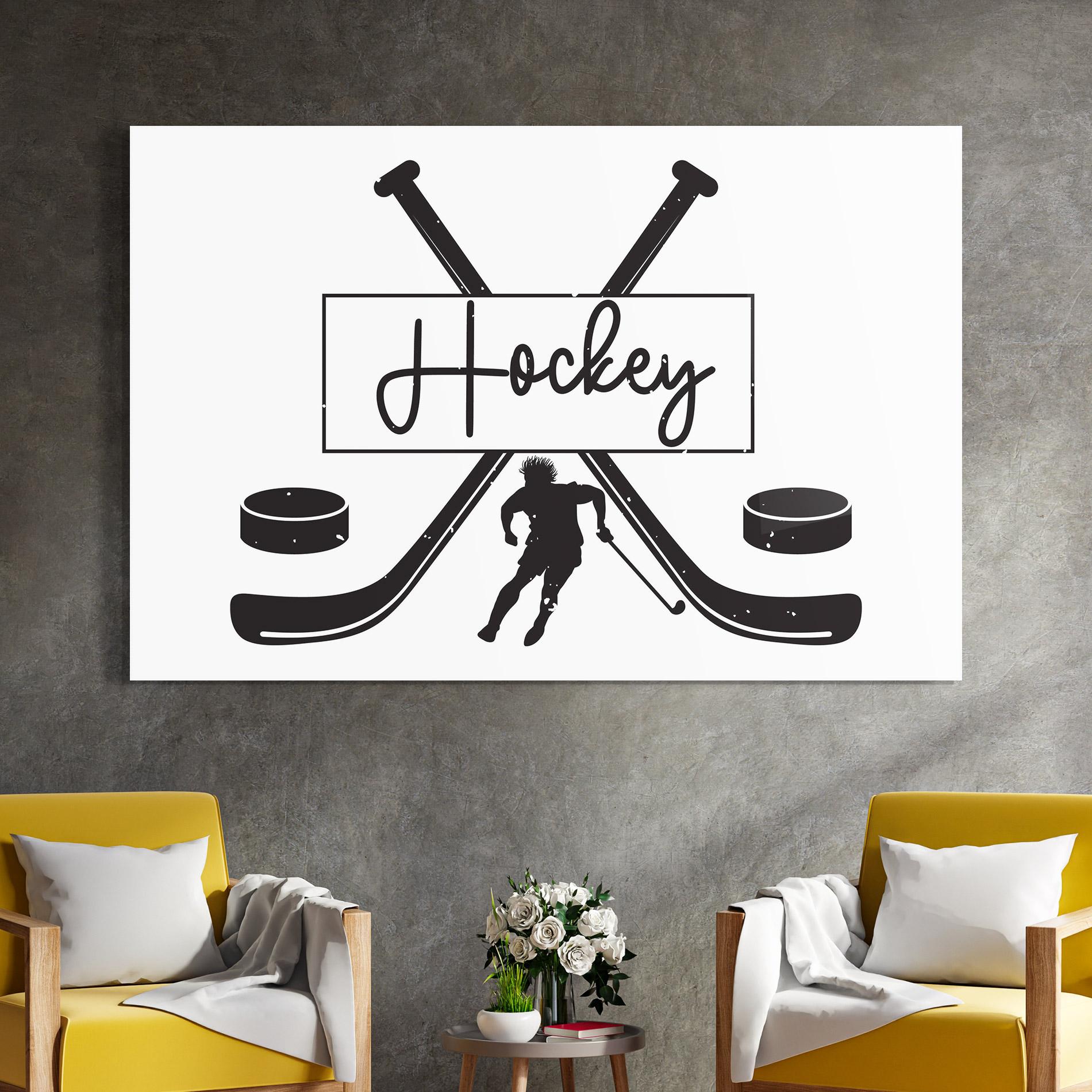 Üvegkép Hockey Stick mockup 4