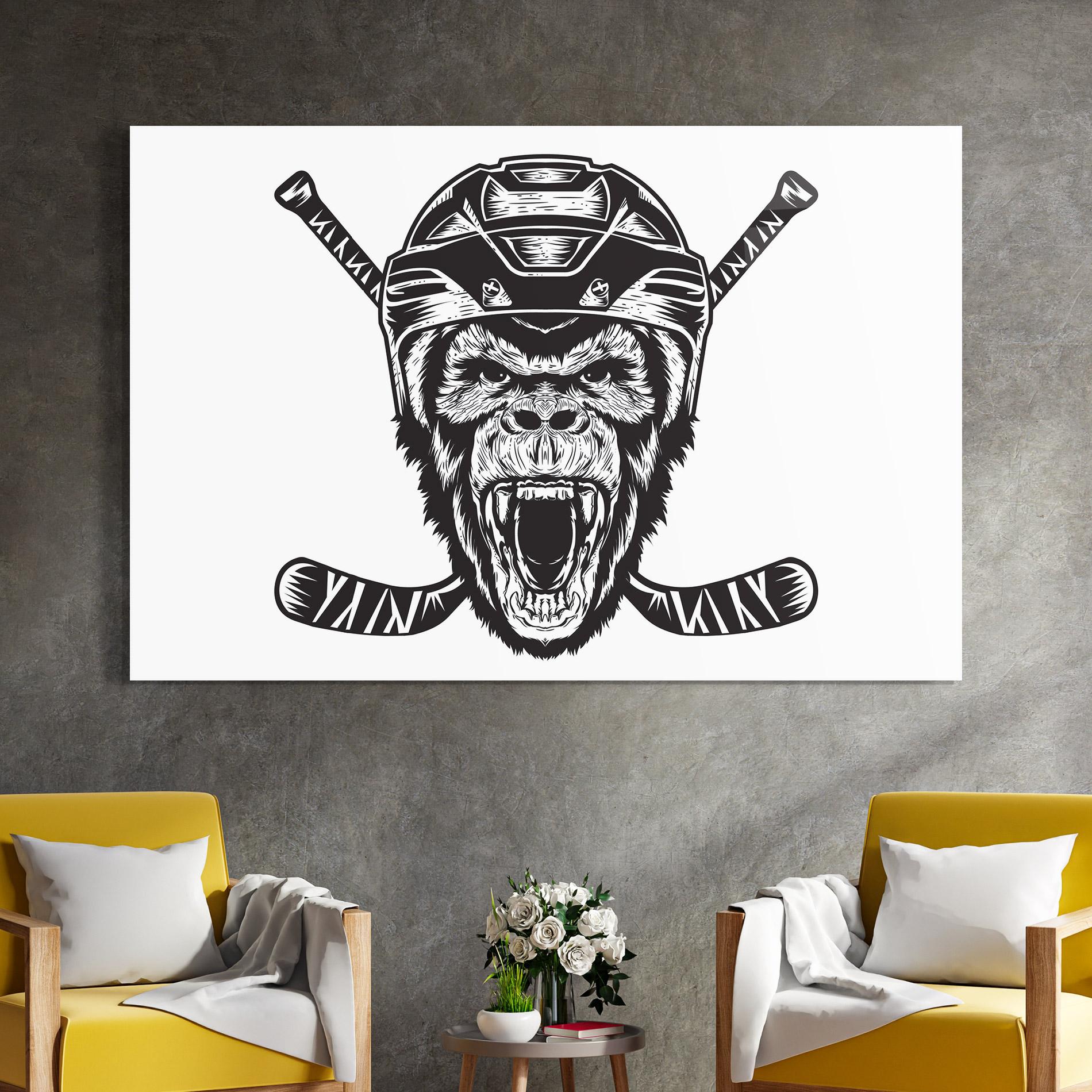 Üvegkép Monkey Hockey mockup 4