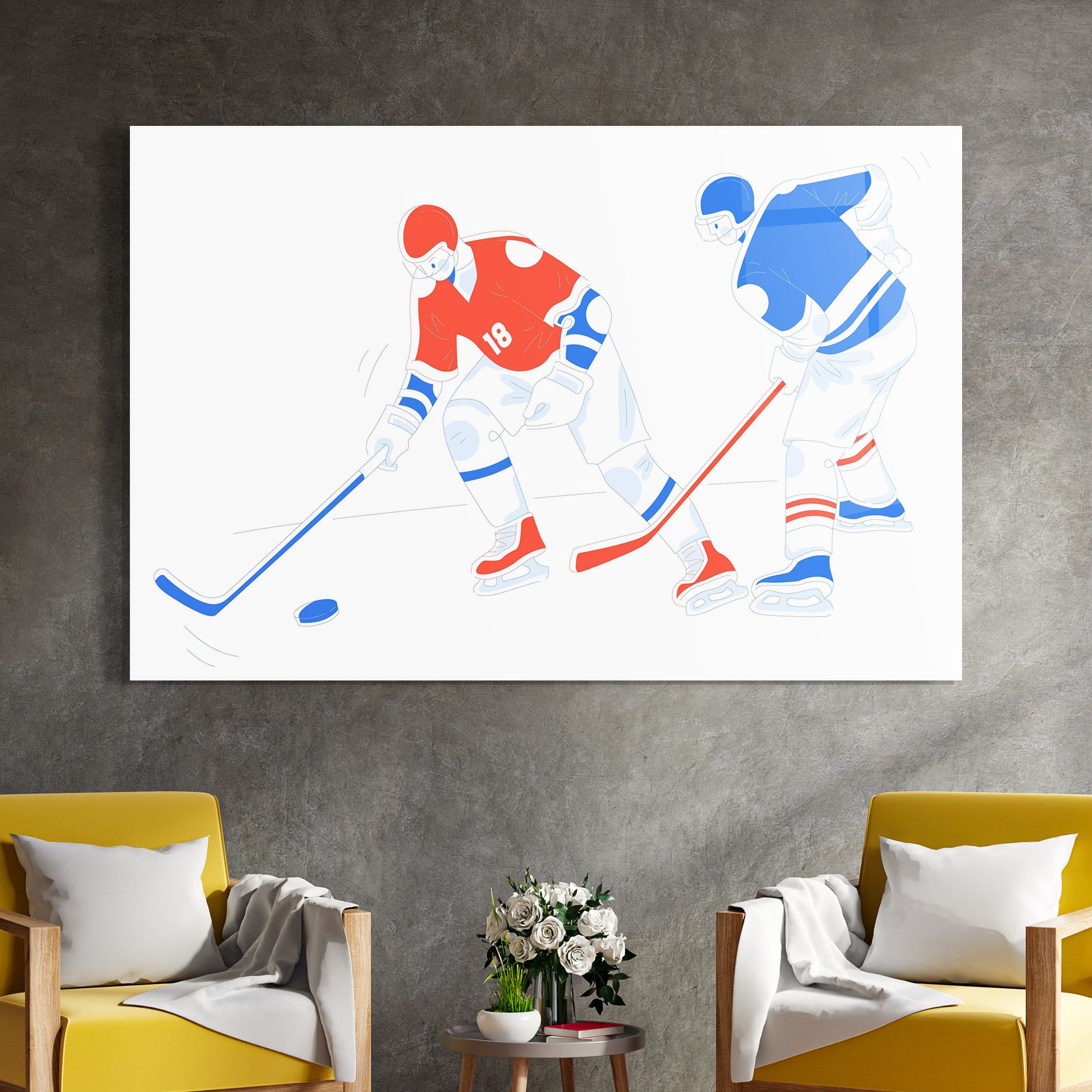 Orange Blue Hockey mockup 4
