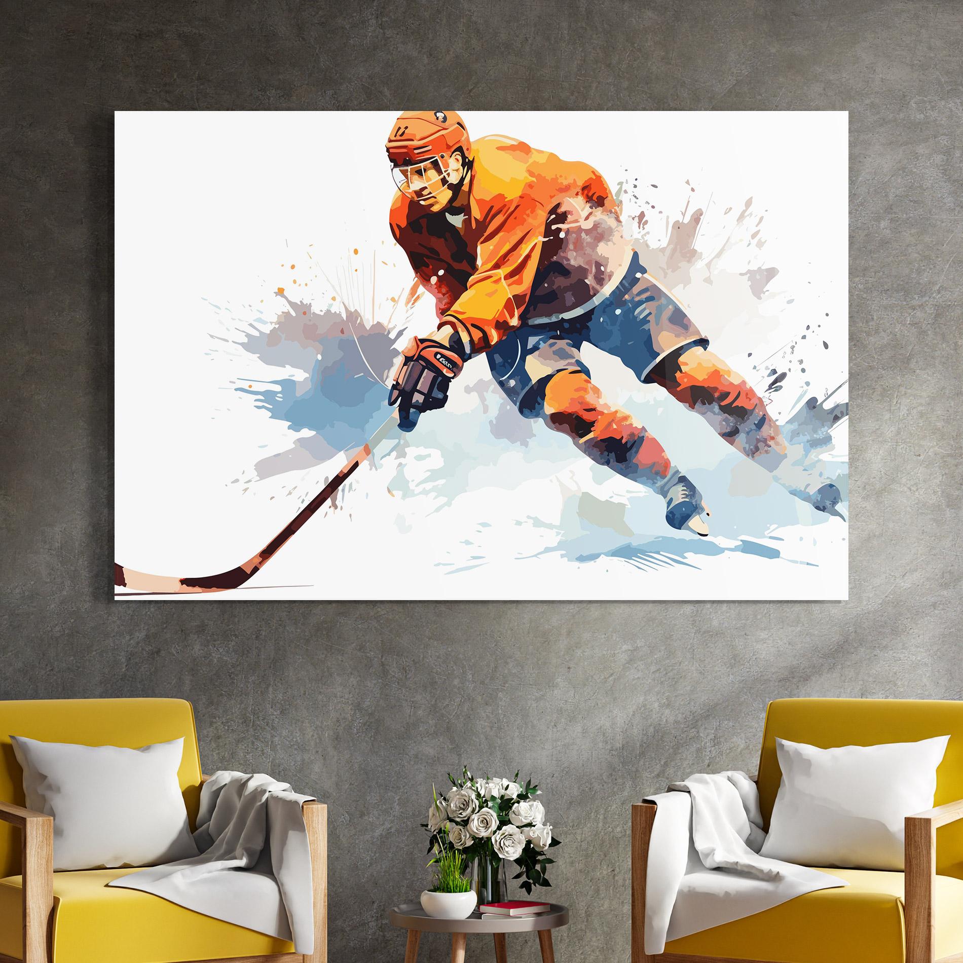 Üvegkép Orange Hockey mockup 4