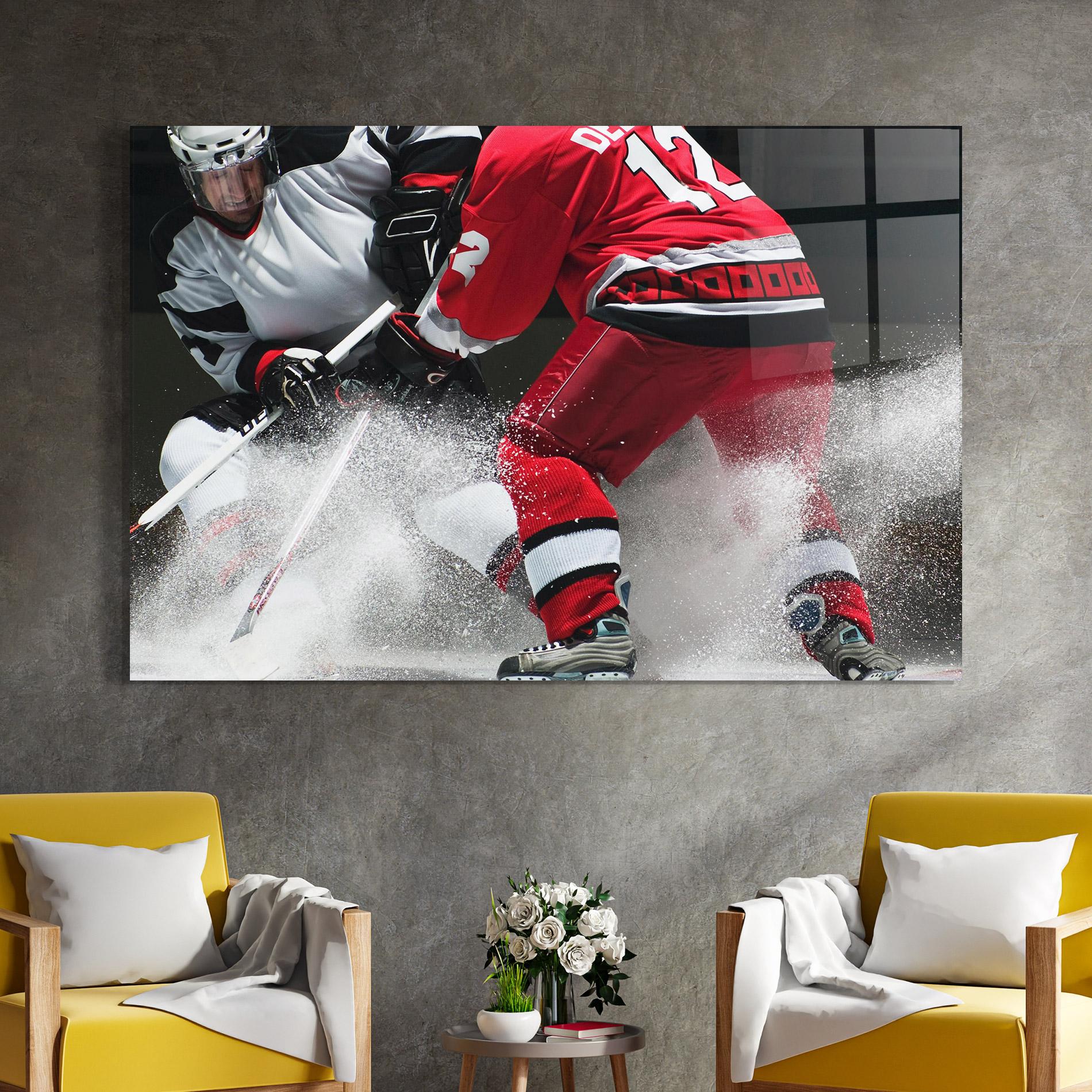 Üvegkép Red Hokey Player mockup 4