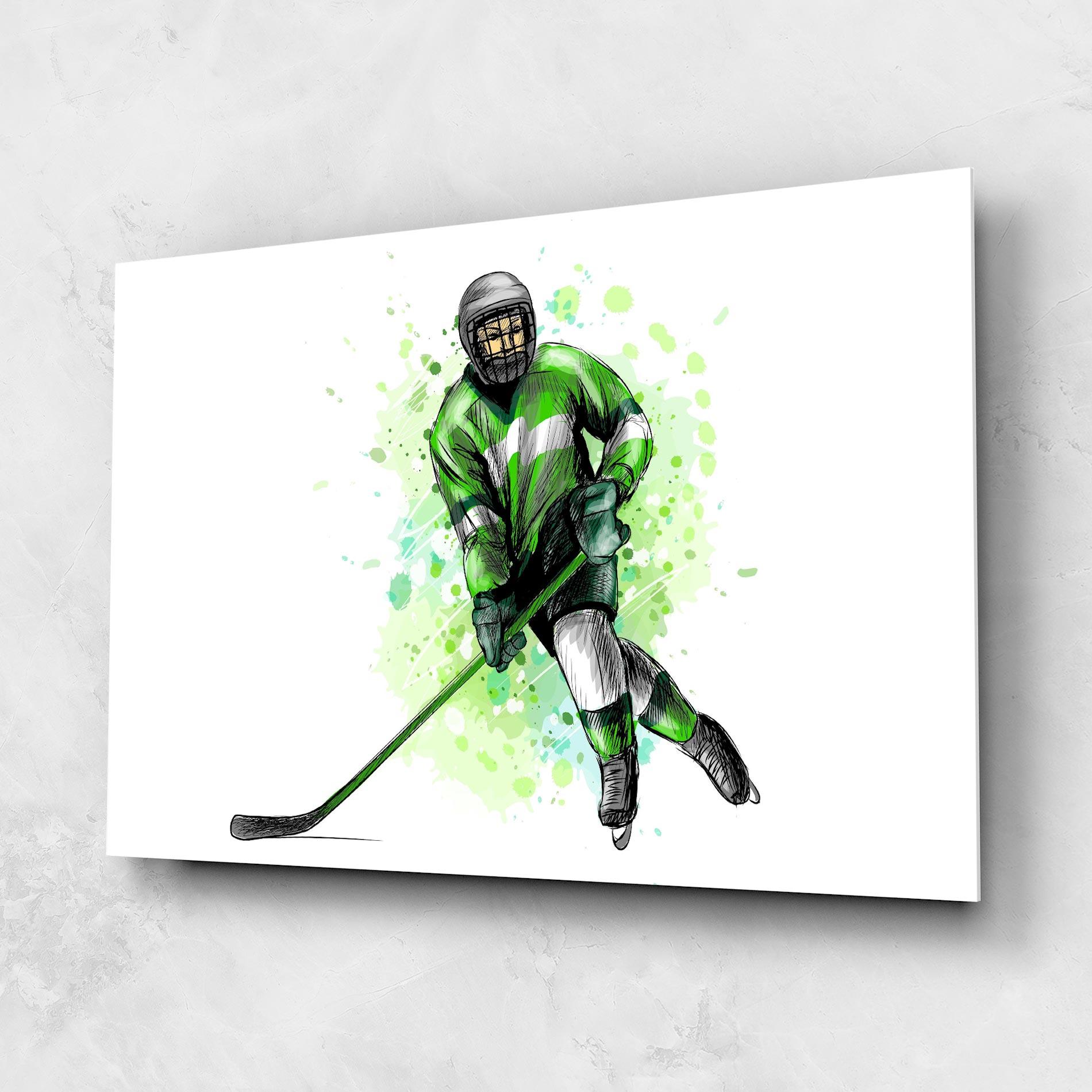 Üvegkép Green Hockey mockup 1