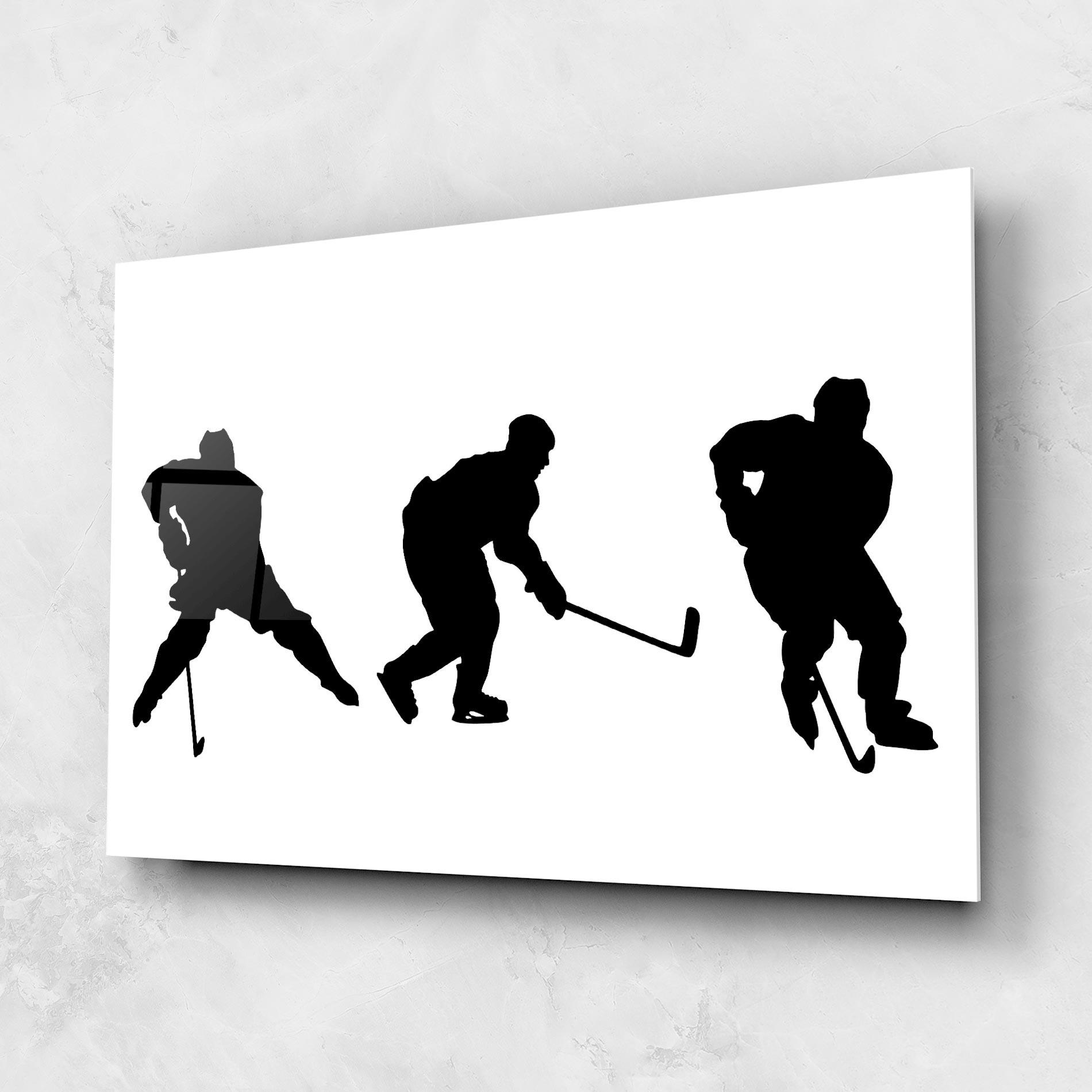 Üvegkép Hockey Pose mockup 1