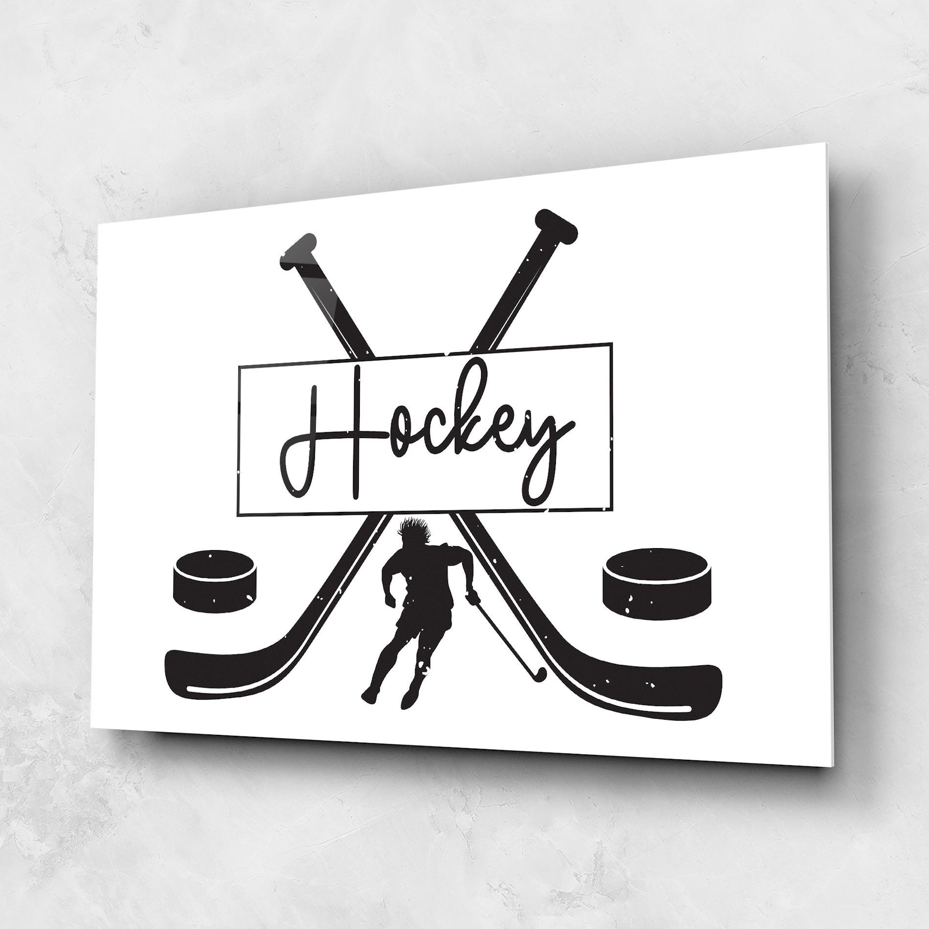 Üvegkép Hockey Stick mockup 1