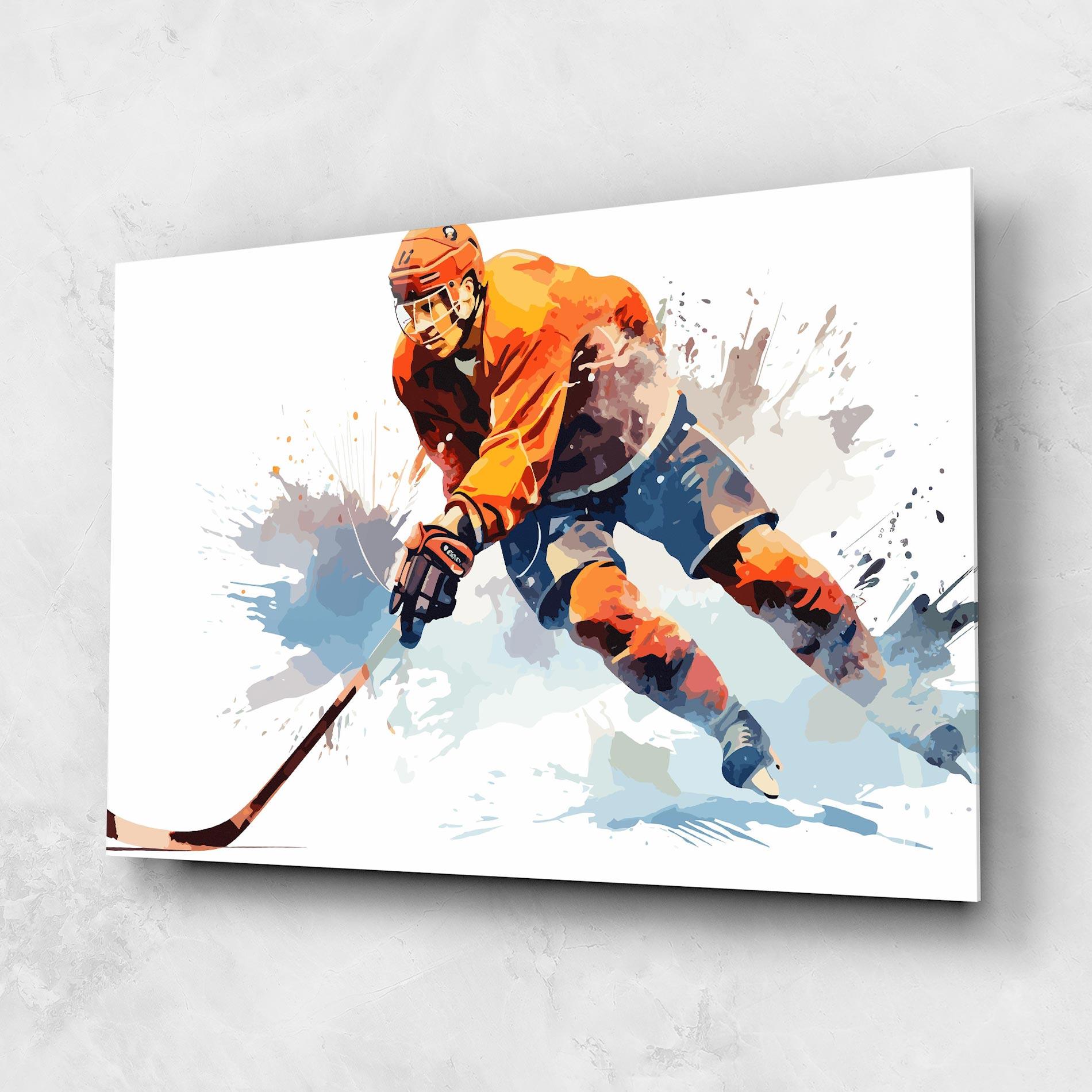 Üvegkép Orange Hockey mockup 1