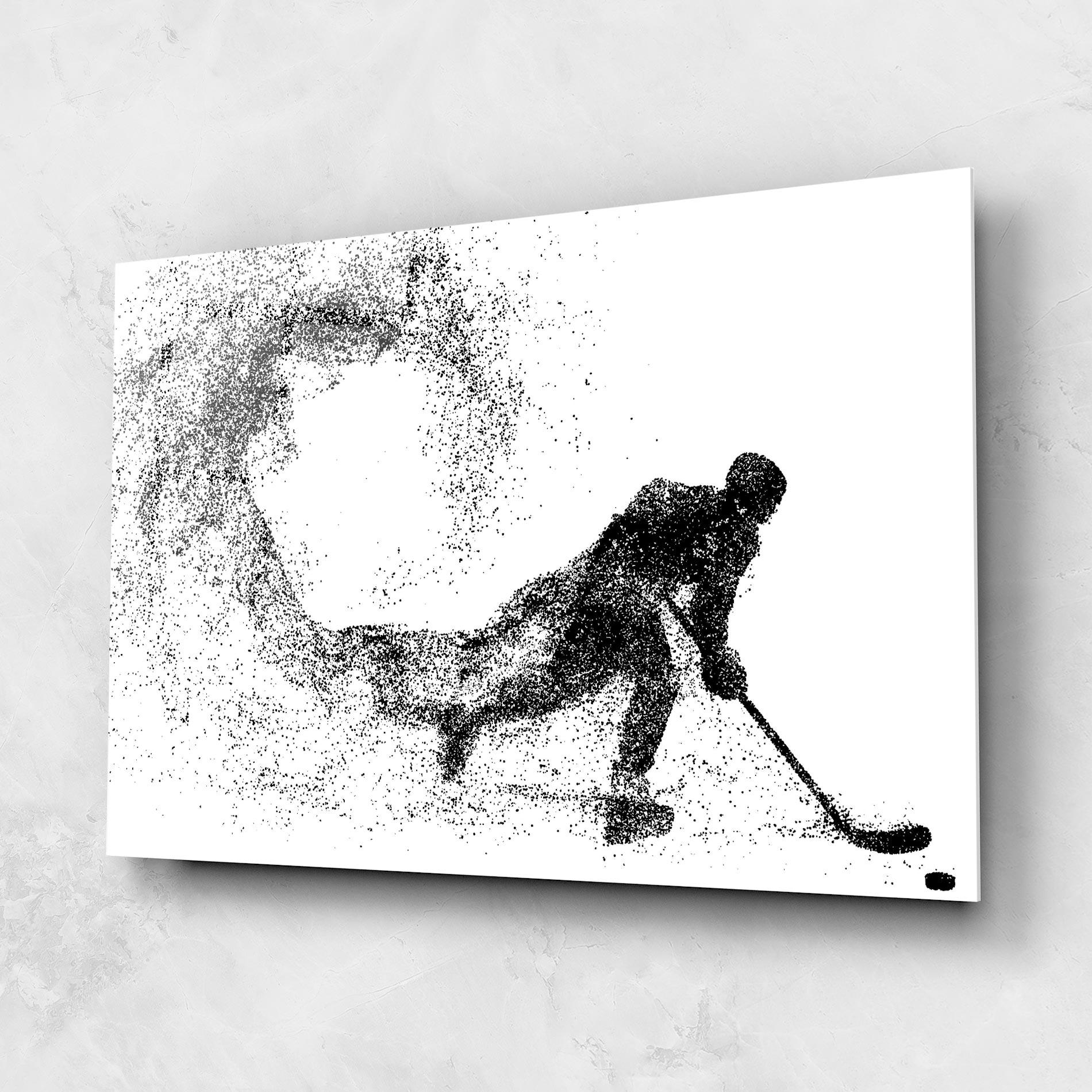 Üvegkép Playing Hockey mockup 1