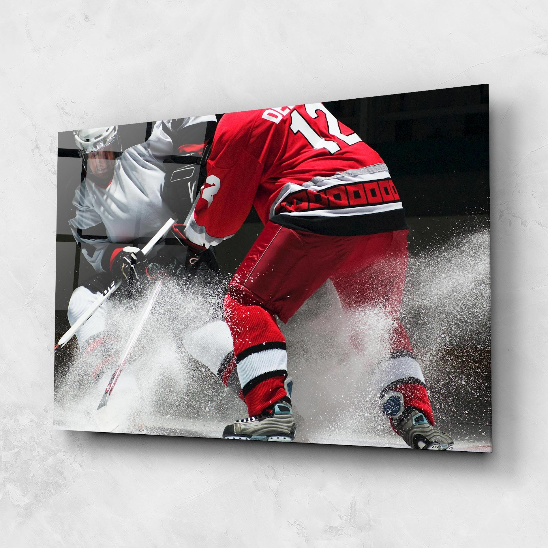 Üvegkép Red Hokey Player mockup 1