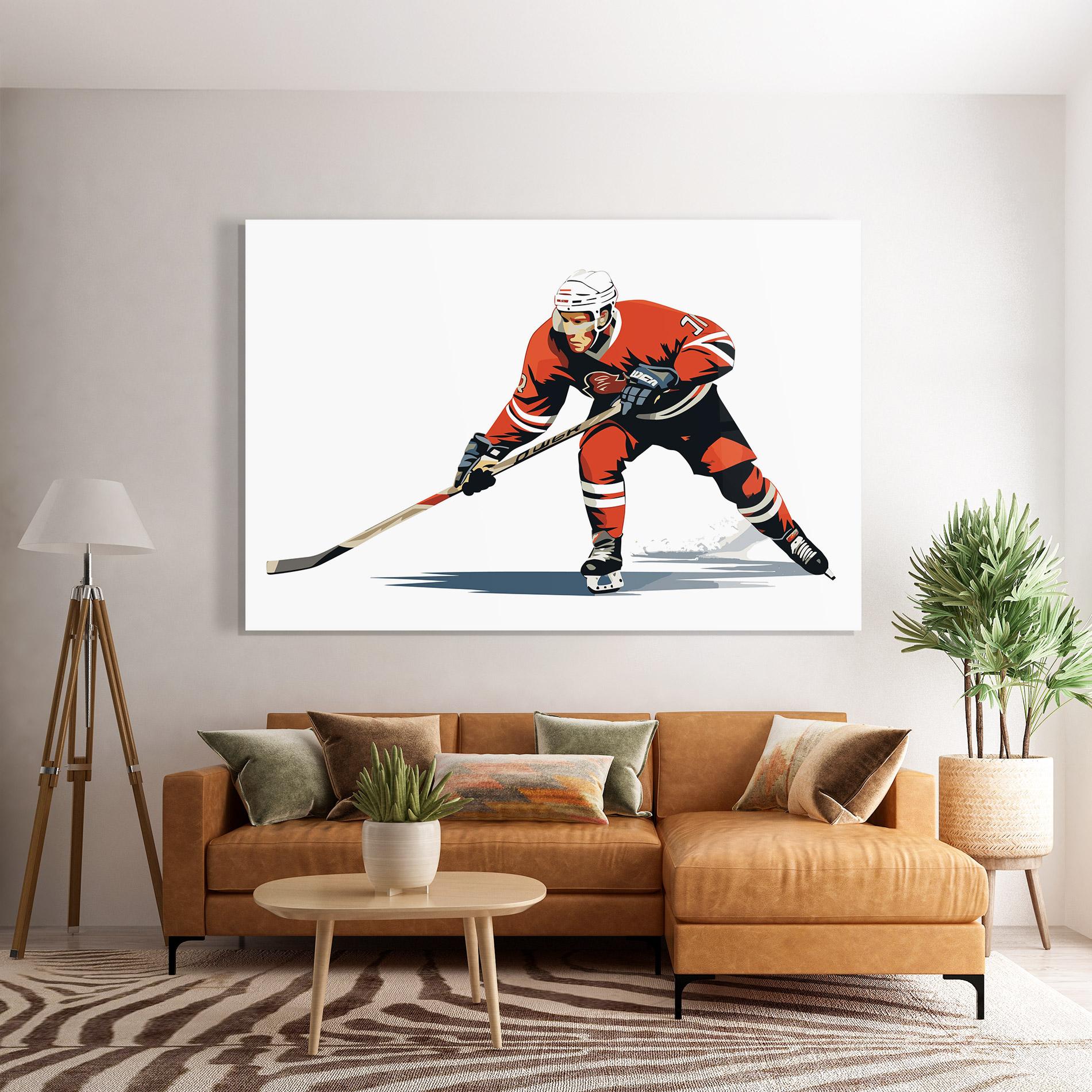 Üvegkép Hockey Orange Player mockup 7