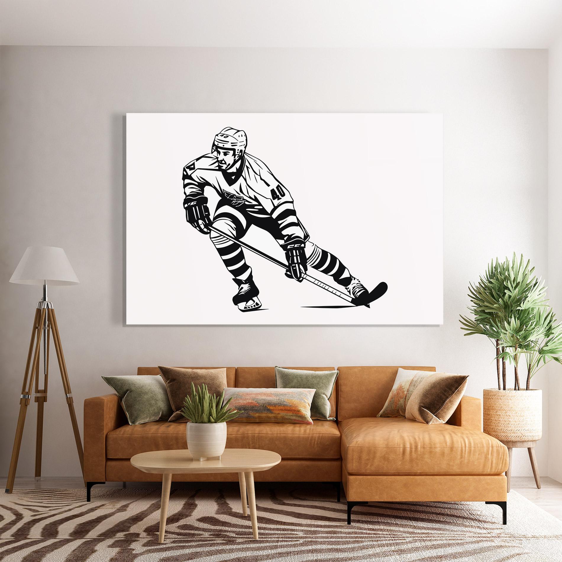 Üvegkép Hockey Player mockup 7