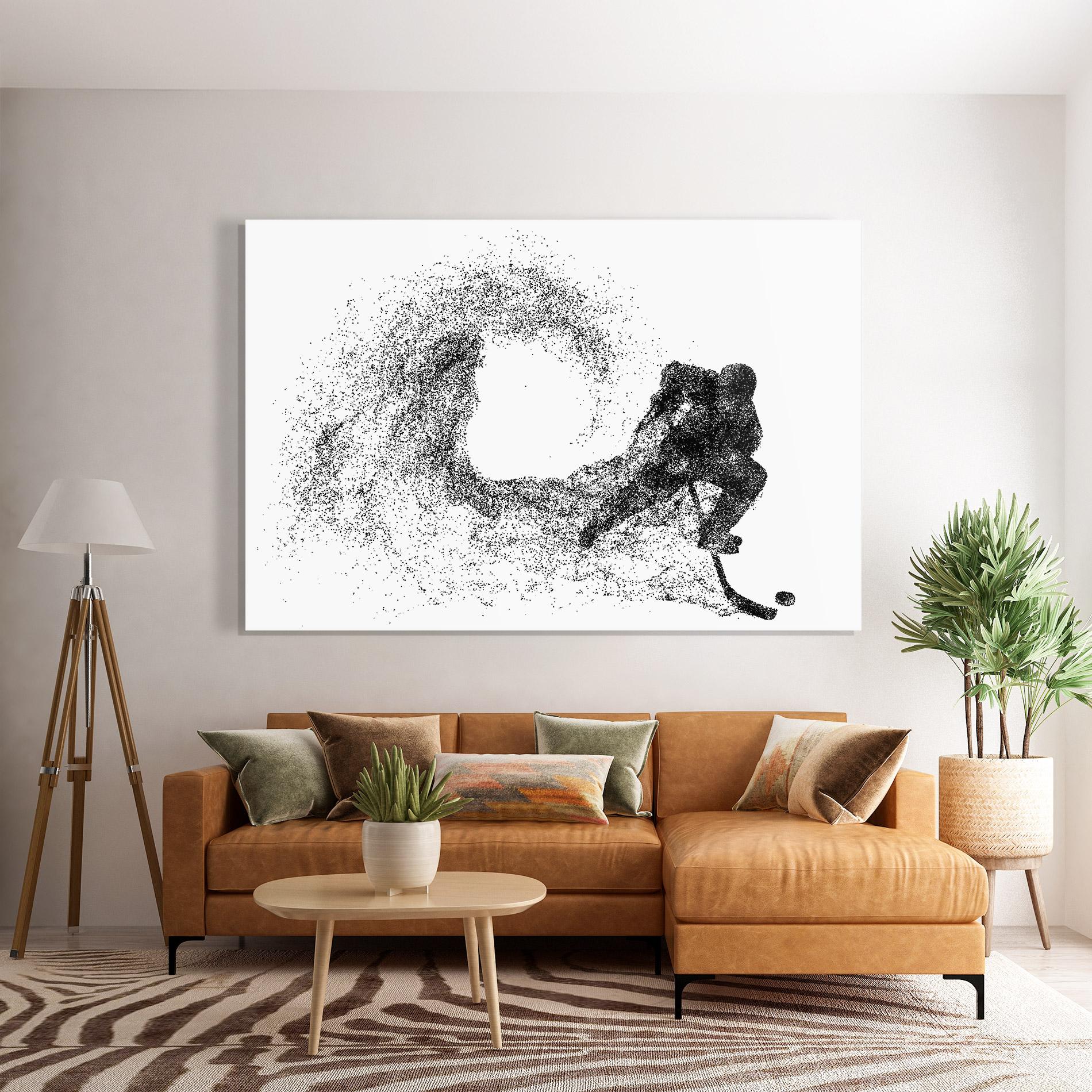 Üvegkép Hockey Playing mockup 7